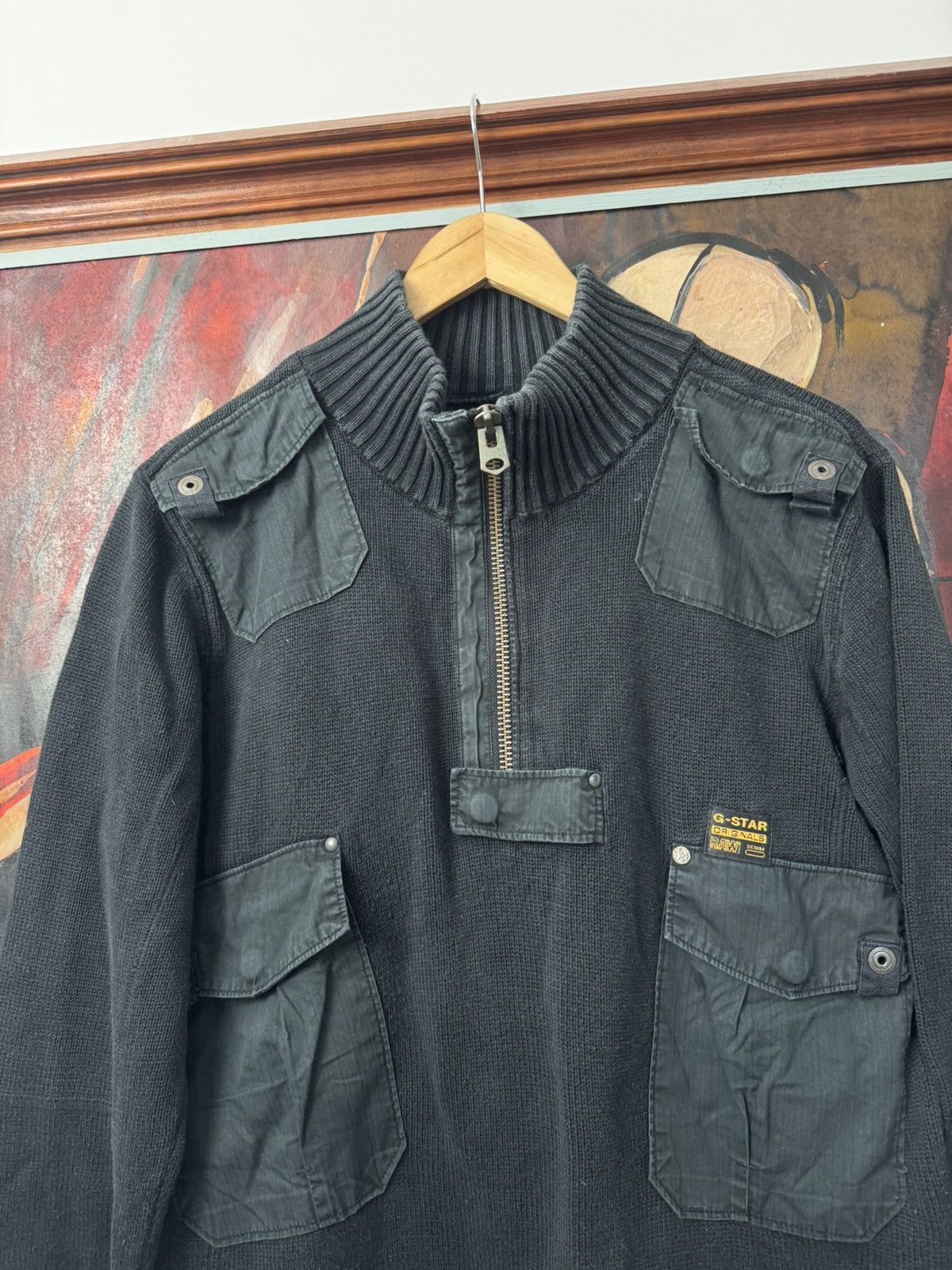 G-Star G Star Rare M1 Military Vintage Sweater Knit Cargo Pocket Size US L / EU 52-54 / 3 - 2 Thumbnail