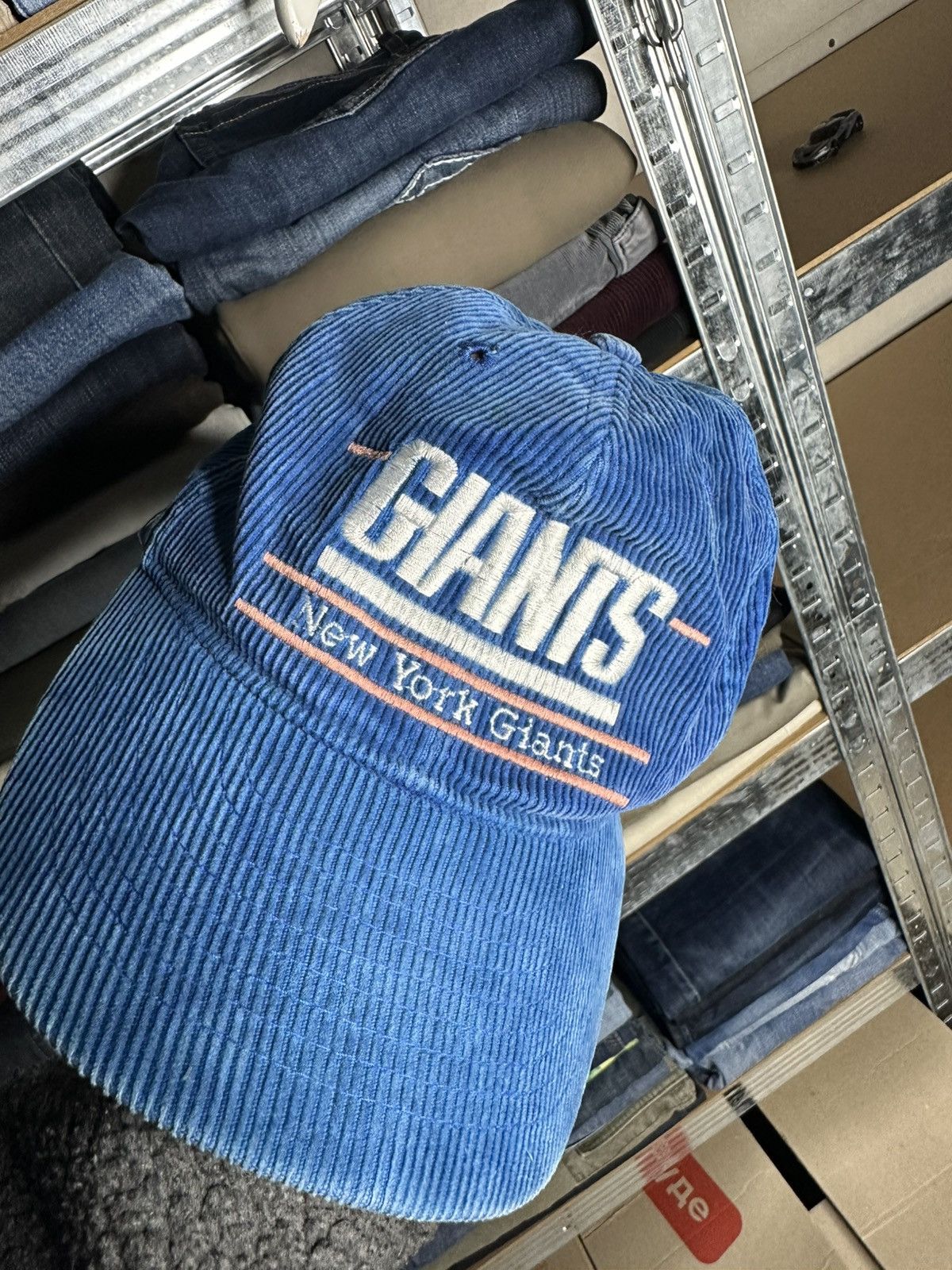 NFL Vintage New York Giants Corduroy Snapback Cap Hat 90s NFL Size ONE SIZE - 3 Thumbnail