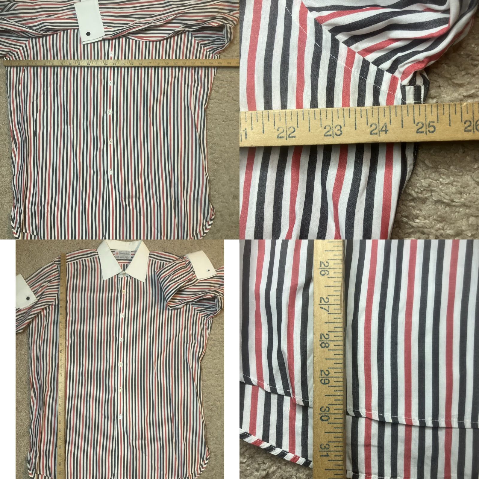 Turnbull & Asser Mens Long Sleeve Button Up Striped Shirt French Cuff 17 - 43