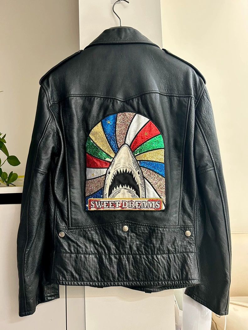 Yves Saint Laurent Saint Laurent 16aw Candy Rainbow Shark L01 Motorcycle Leath Size US M / EU 48-50 / 2 - 2 Thumbnail