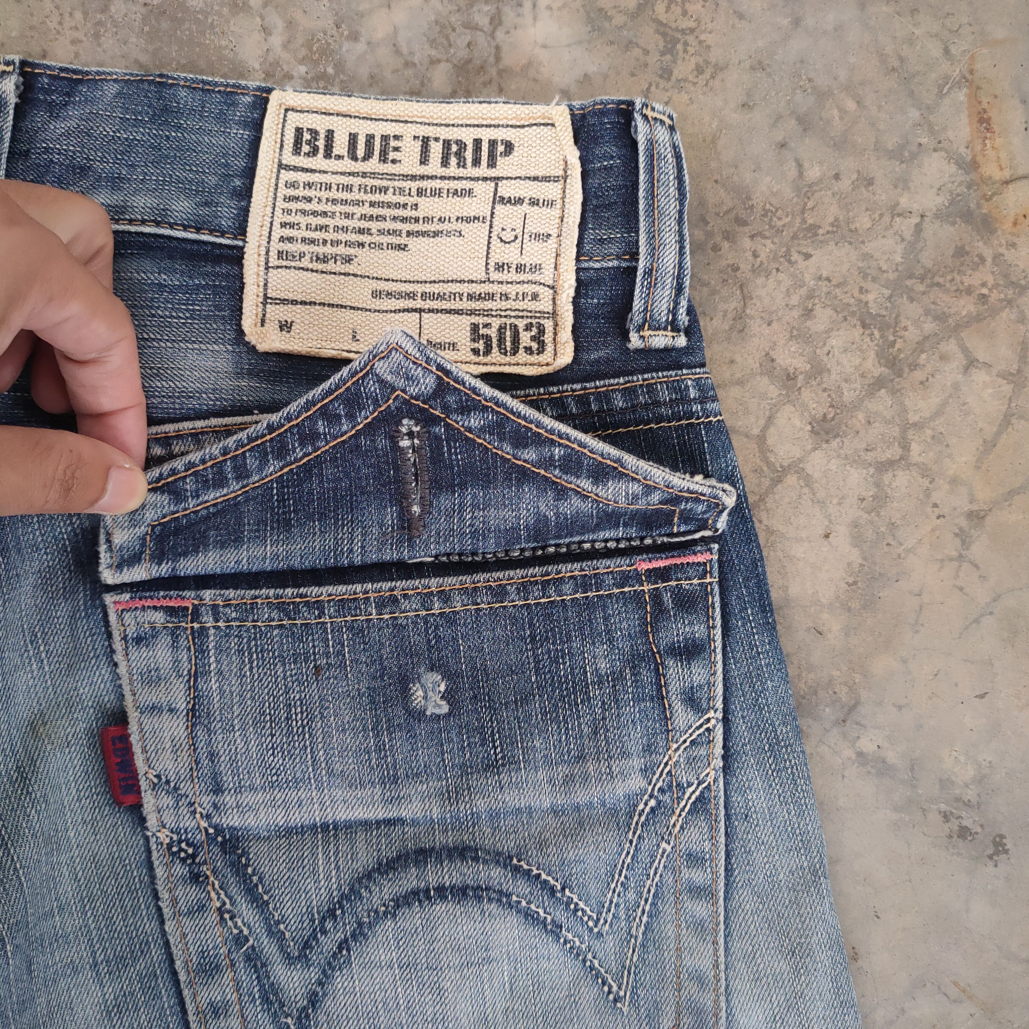 Edwin W30 VINTAGE EDWIN DISTRESSED FADED JEANS DENIM PANTS Size US 30 / EU 46 - 12 Thumbnail