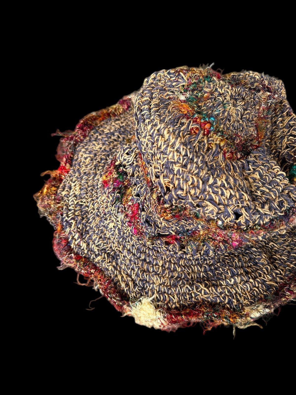 Japanese Brand × Kapital × Vintage TITICACA Crochet Knitted Custom Rare Bucket Hats ☠️☠️ Size ONE SIZE - 8 Thumbnail