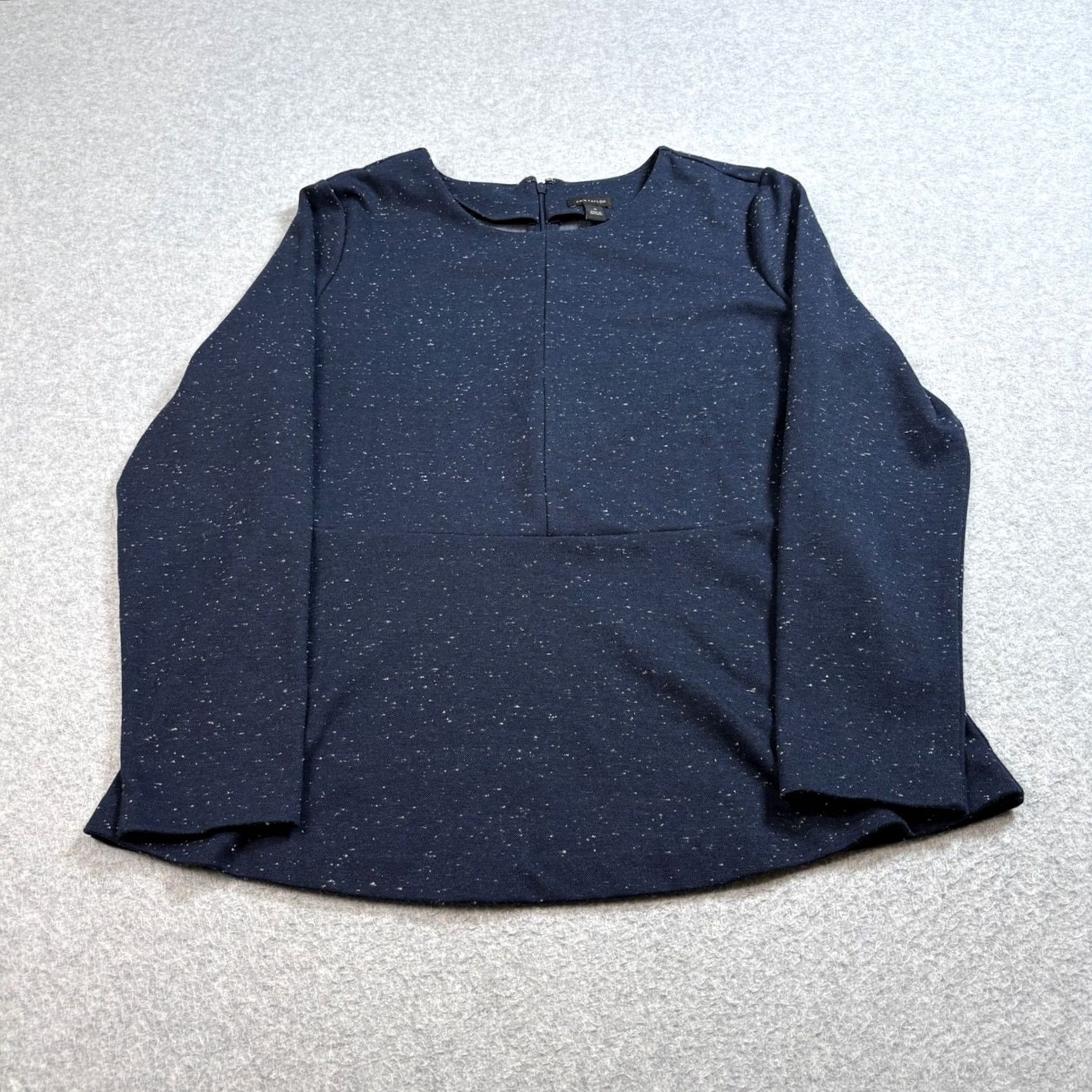 Ann Taylor Ann Taylor Shirt Woman M Blue Speckled Peplum Capsule Office Preppy Heritage Capsul Size M / US 6-8 / IT 42-44 - 2 Thumbnail