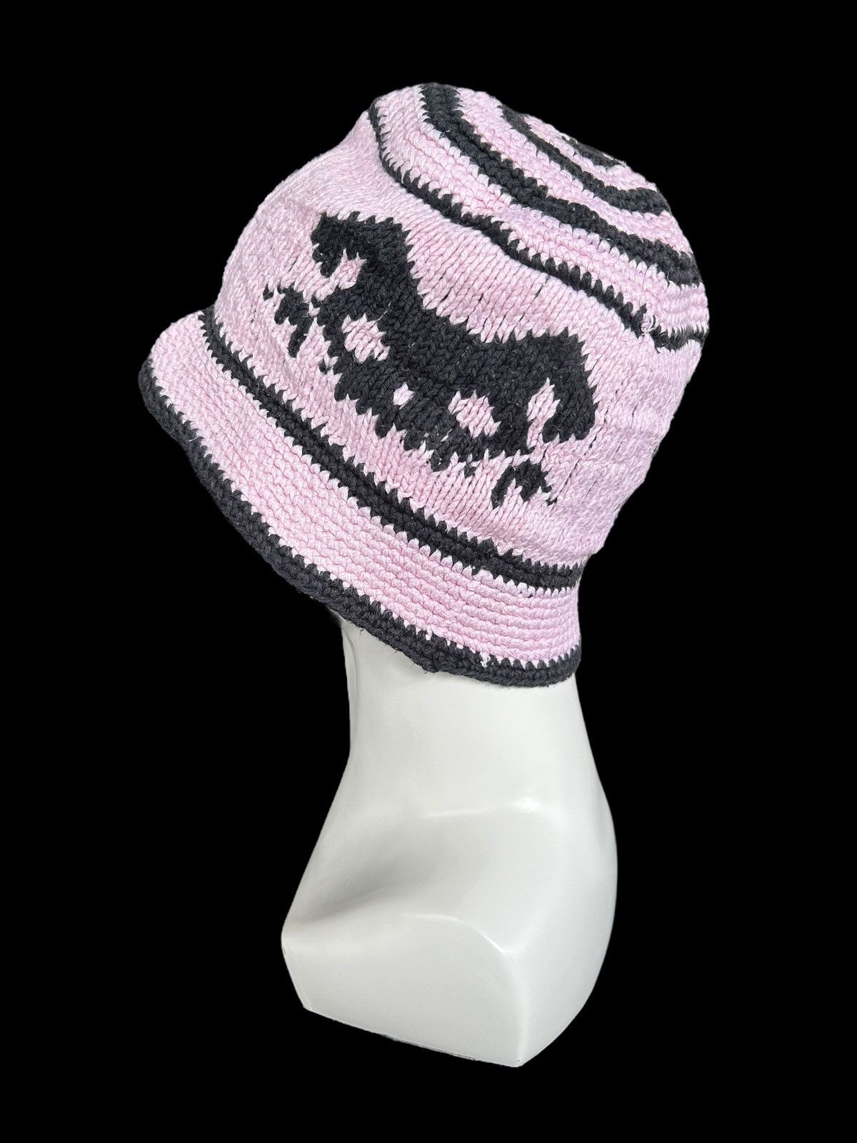Japanese Brand × Kapital × Vintage ☠️ Crochet Knitted Skull Handmade Bucket Hats Rare☠️☠️ Size ONE SIZE - 3 Thumbnail