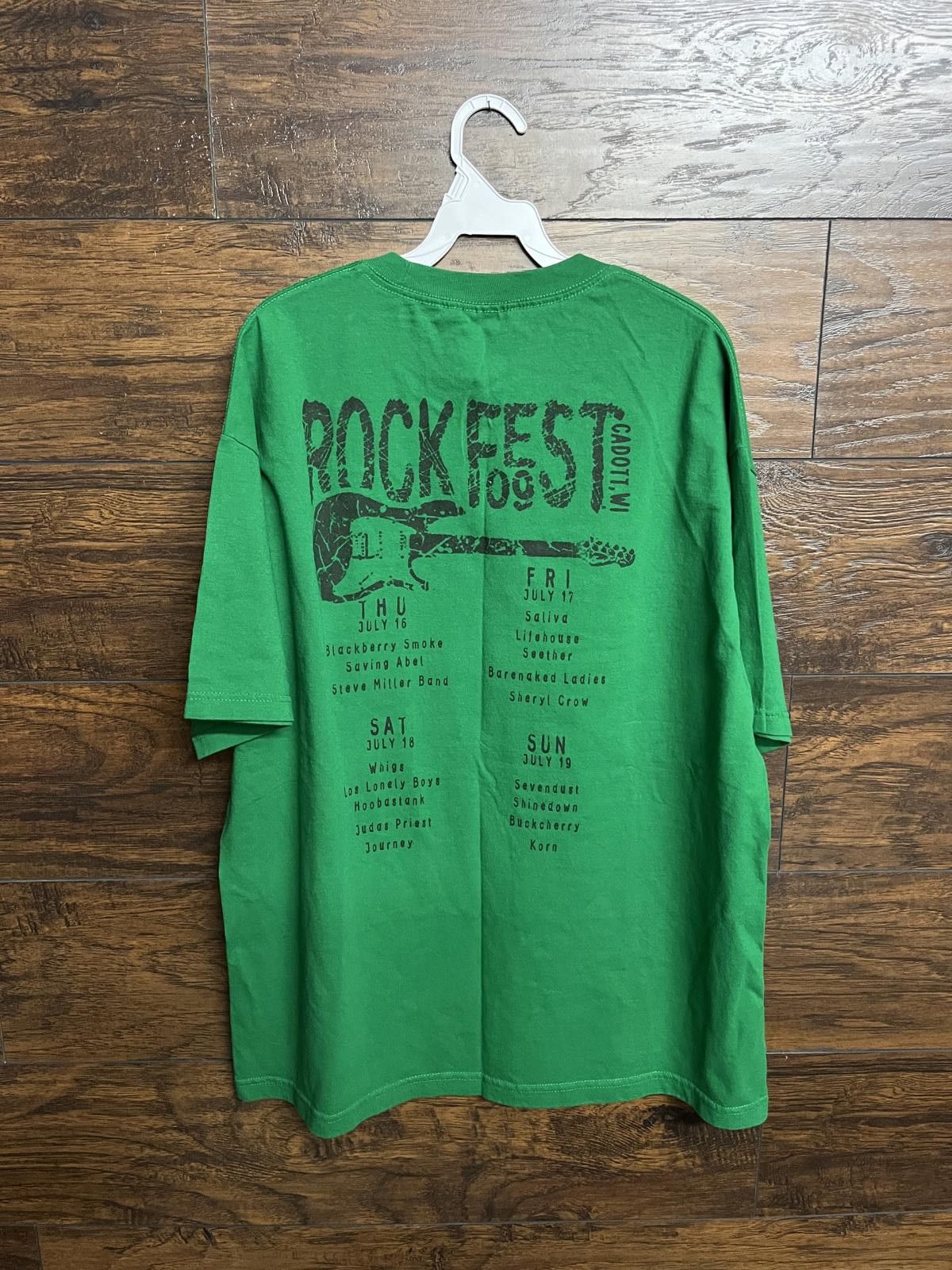 COUNTRY FEST 2009 Tシャツ CADOTT, WISC Designer T-shirt Rock Fest Wisconsin 2009 Band Line Up Tee - XL