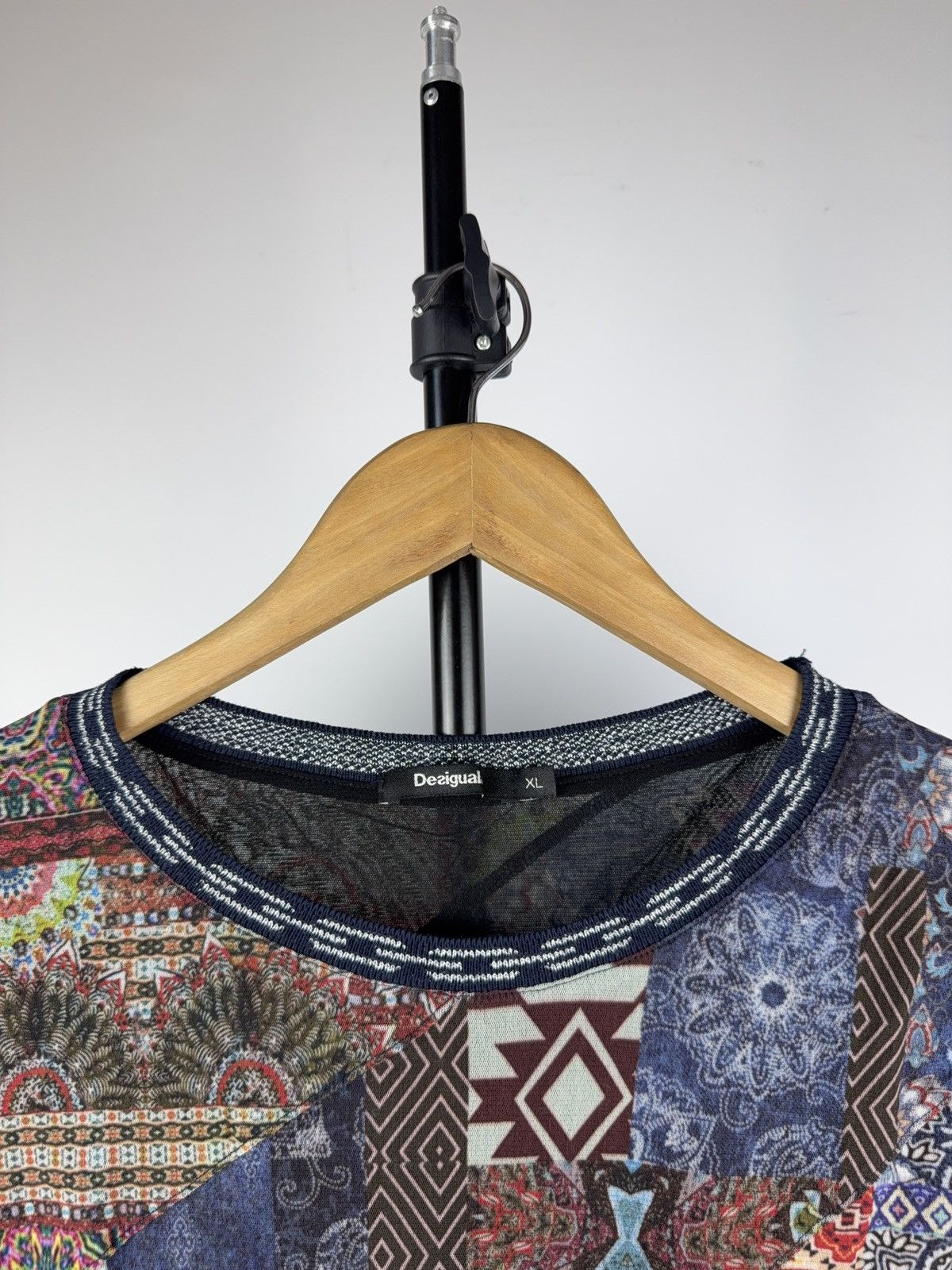 Desigual Desigual Retro Emo Gothic Punk Japanese Style Mesh T Shirt Size XL / US 12-14 / IT 48-50 - 3 Thumbnail