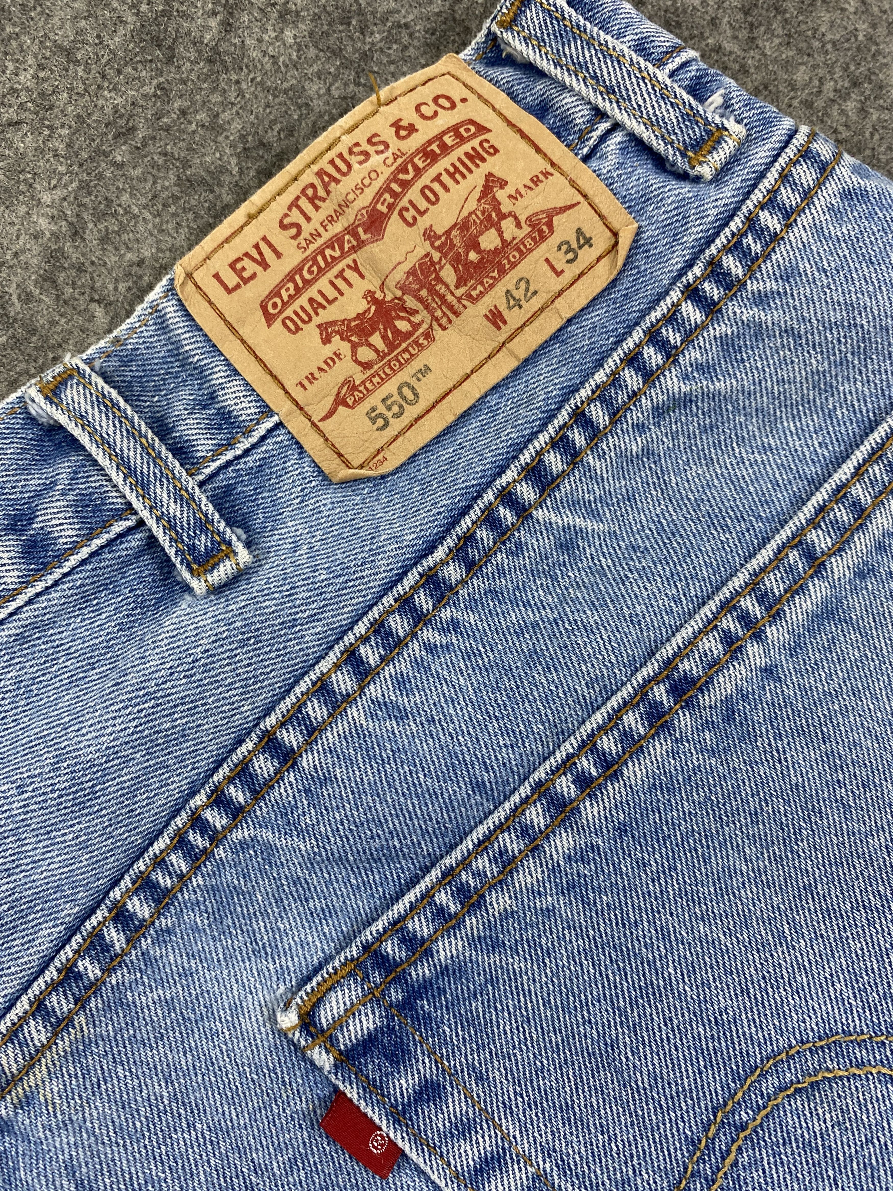 Levi's Blue Vintage Levi's 550 Jeans 42x34.5 Denim -JN2077 Size US 42 / EU 58 - 10 Thumbnail