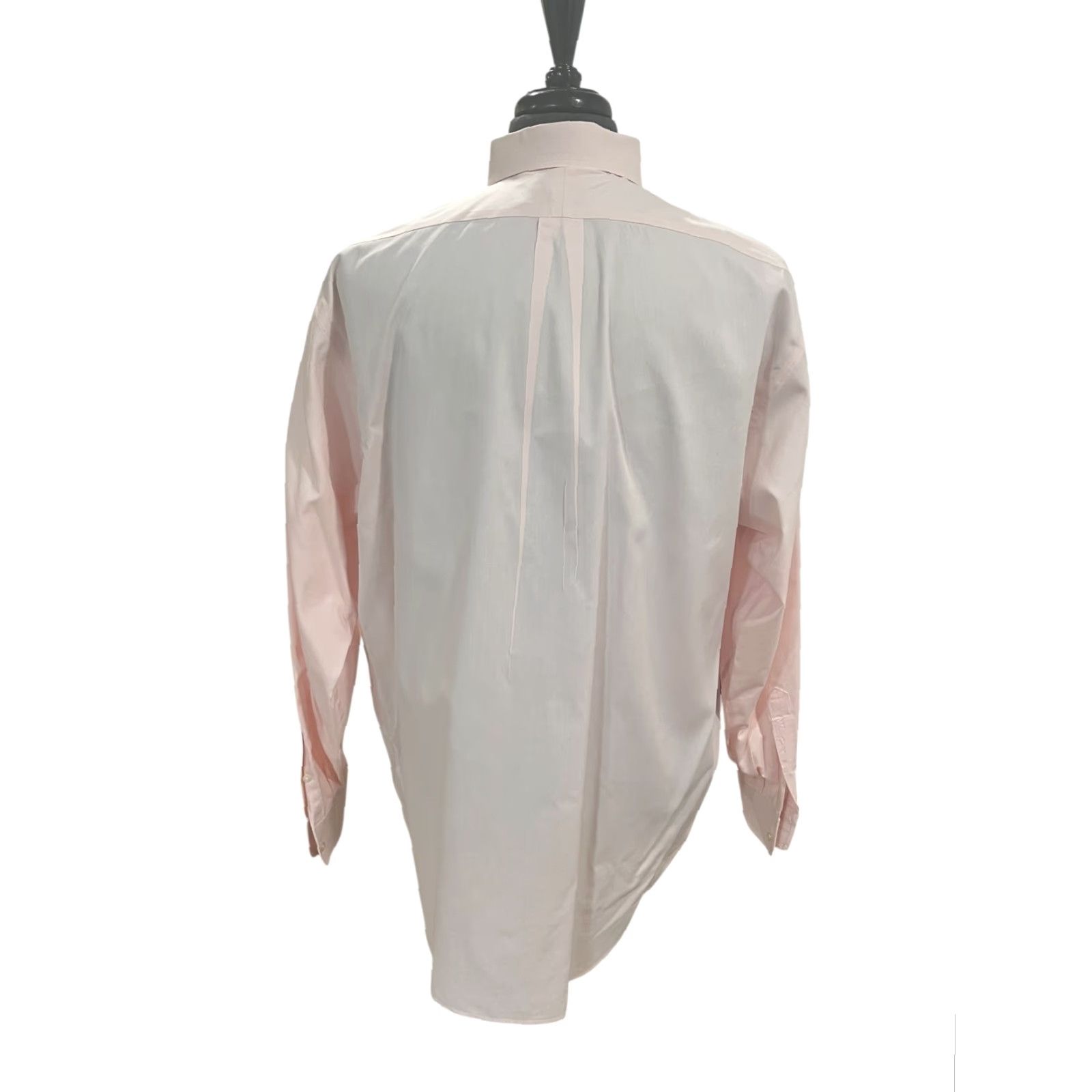 Lands' End VINTAGE Lands’ End No Iron Pinpoint Oxford Light Pink Mens Sz 17-35 L/S Dress Shirt EUC Size 46R - 5 Thumbnail