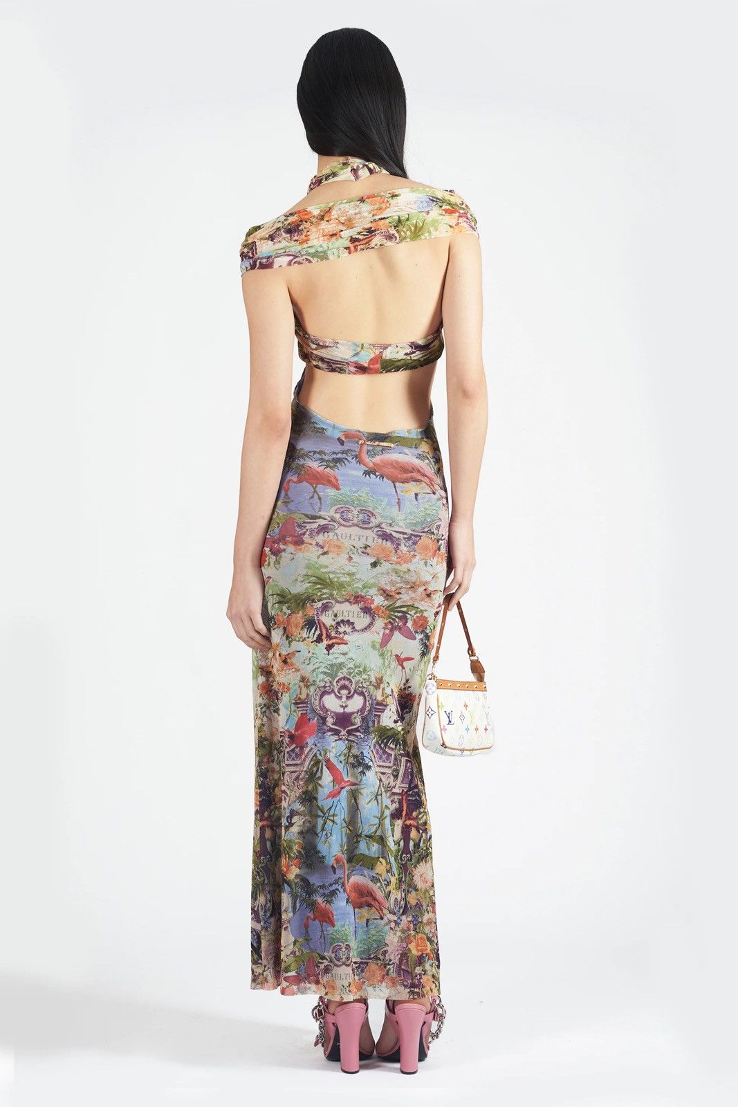 Jean Paul Gaultier Jean Paul Gaultier Soleil 1999 Mesh Maxi Dress Archive Y2K Size M / US 6-8 / IT 42-44 - 2 Thumbnail