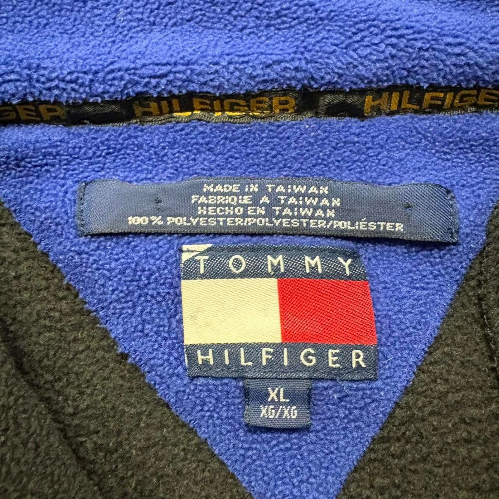 Japanese Brand × Tommy Hilfiger × Vintage Crazy Vintage 90s Tommy Hilfiger 1/4 Zip Fleece Pullover Size US XL / EU 56 / 4 - 5 Thumbnail