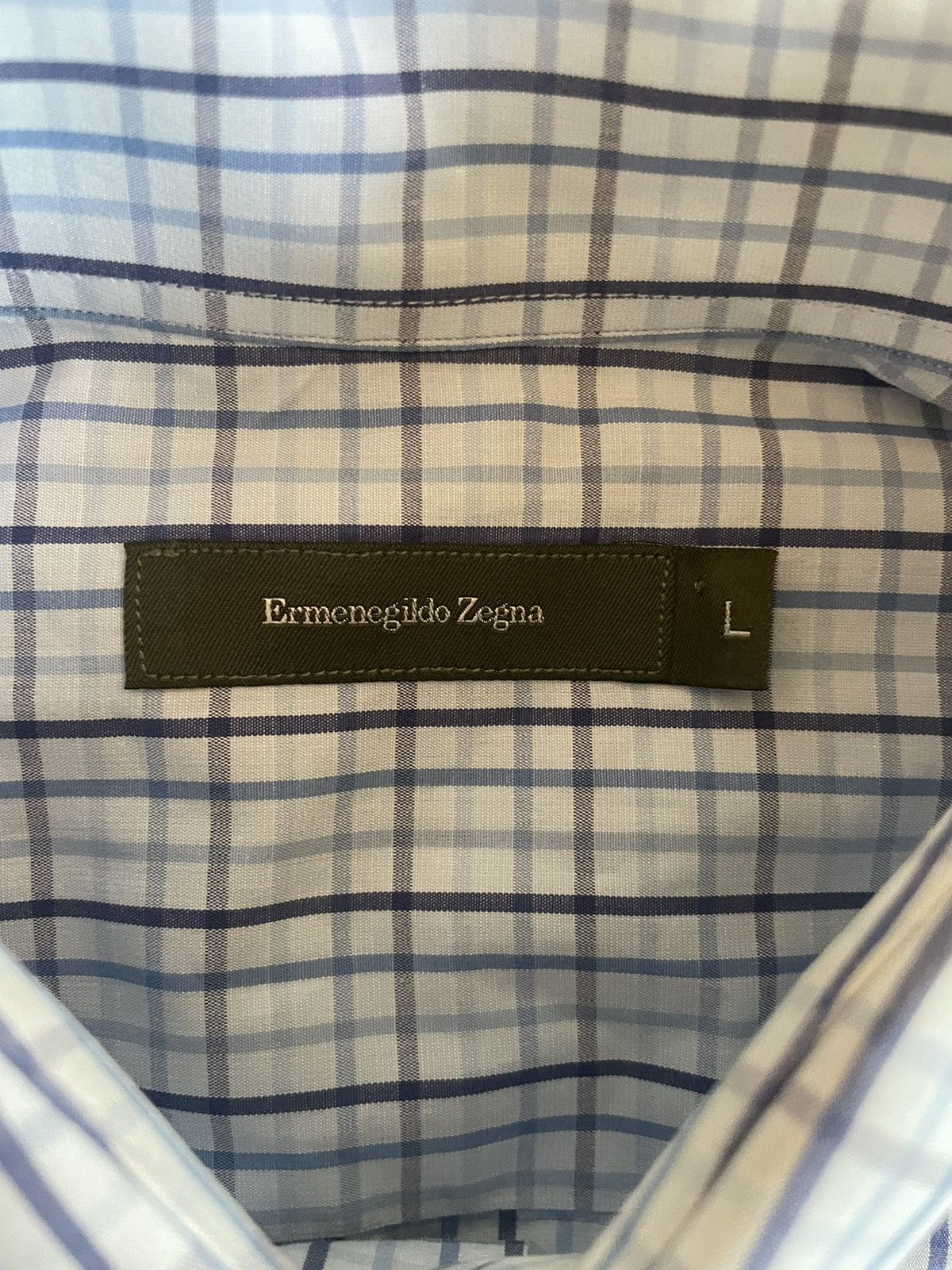 Ermenegildo Zegna Check Print Shirt Size US L / EU 52-54 / 3 - 5 Thumbnail