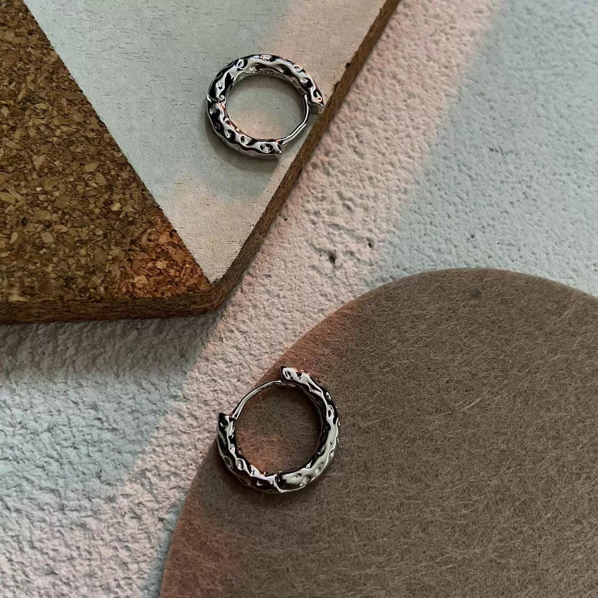 Jewelry Crazy Earrings One Pairs Chrome Jewelry Size ONE SIZE - 2 Thumbnail