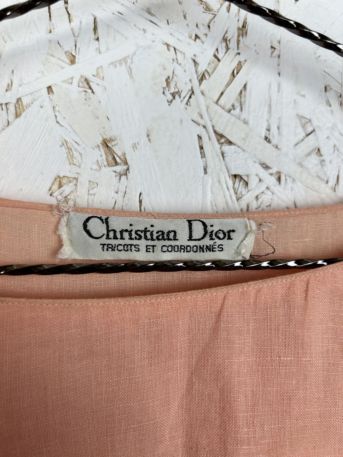 Dior 80s Vintage Dior Tricots Et Coordonnes Linen Blend Vest Size M / US 6-8 / IT 42-44 - 3 Thumbnail