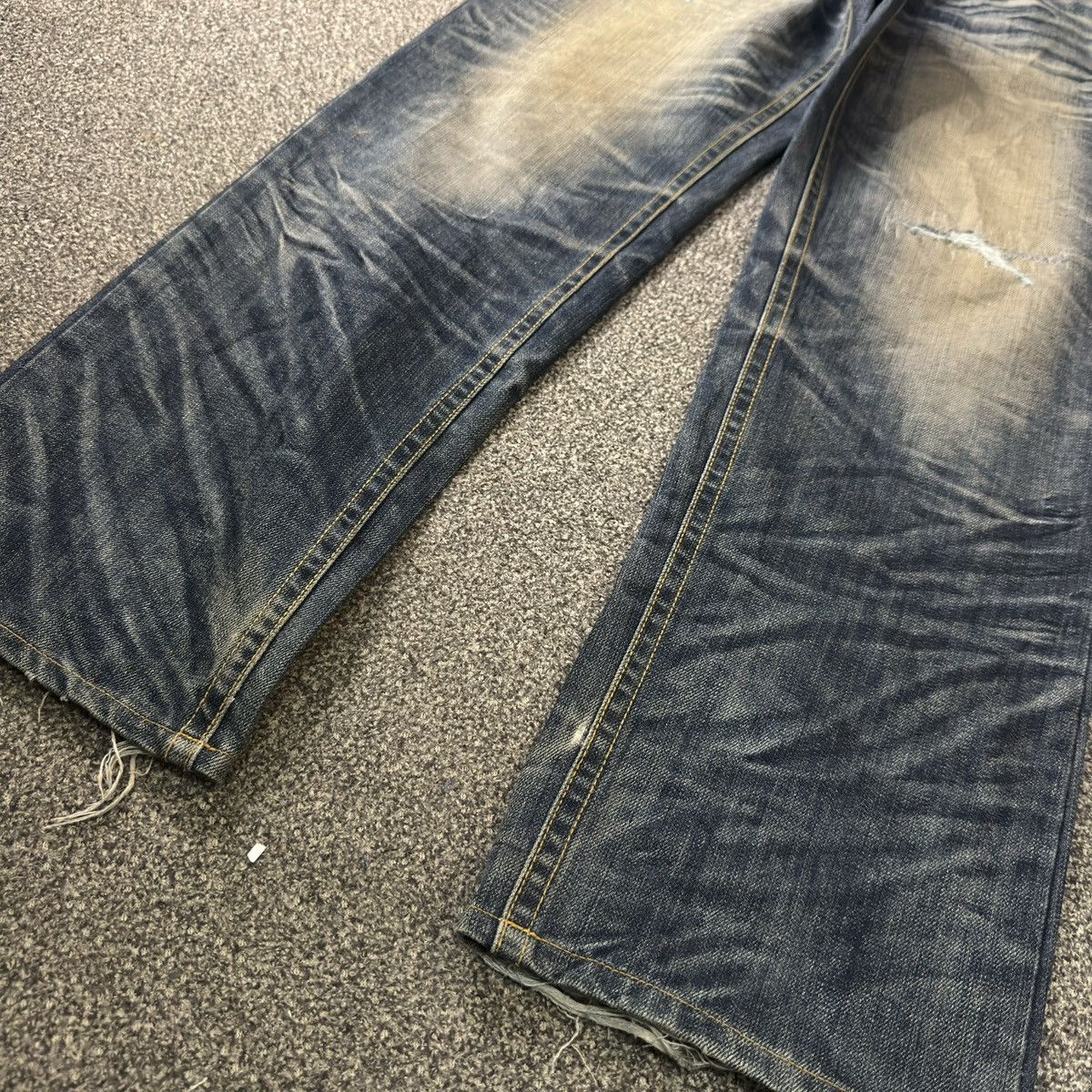If Six Was Nine Y2k Attemp ConyCuny Boy Distressed Whisker Denim Size US 32 / EU 48 - 8 Thumbnail