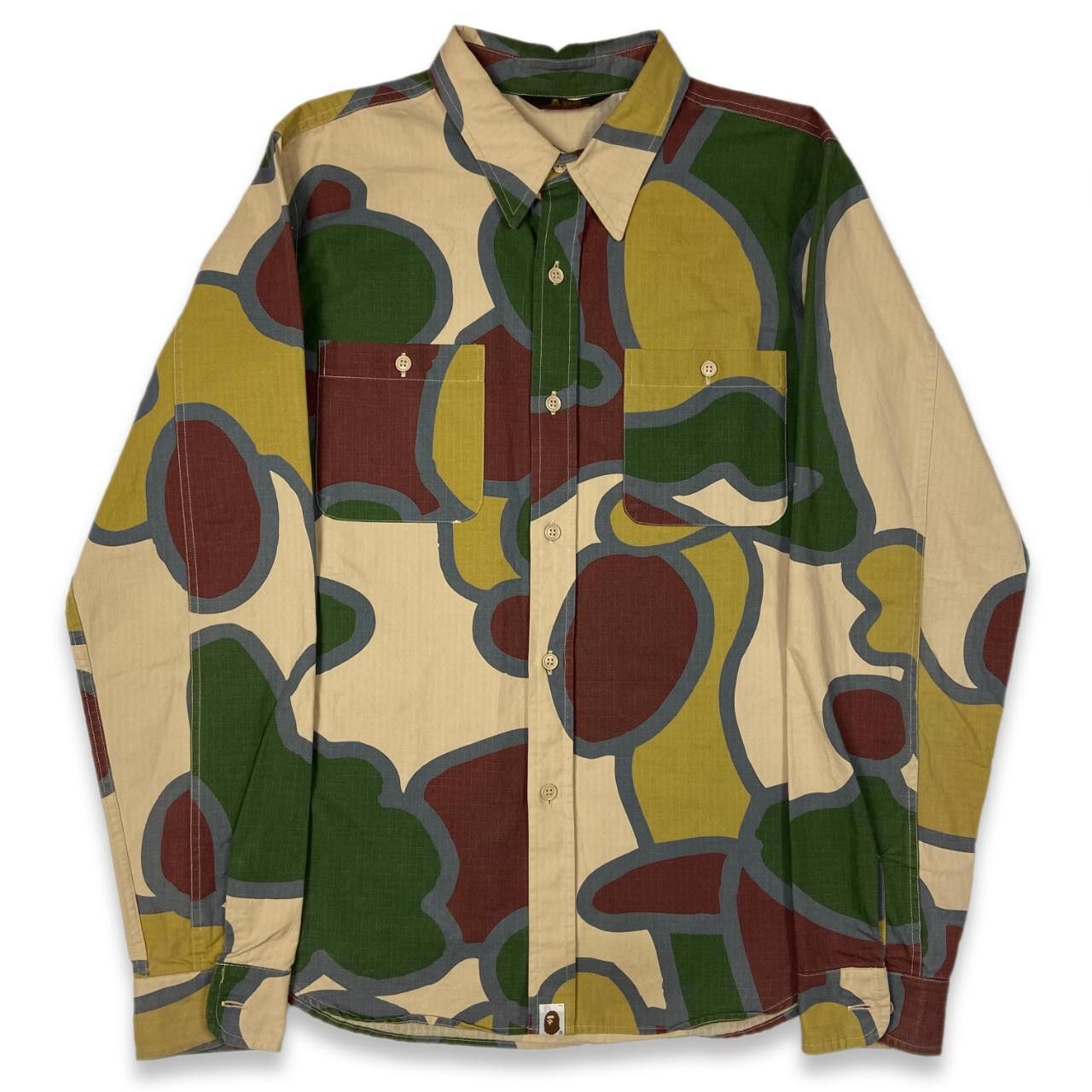 OG Bape Vintage Camo Button Up Shirt