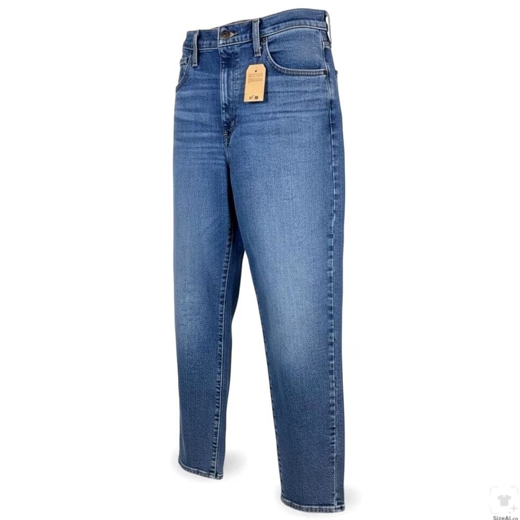 Levi's Levi's Mom Jeans Womens 31x29 Blue High Waist Relaxed Tapered Stretch Denim Shirt? Size 24" / US 00 / IT 34 - 2 Thumbnail