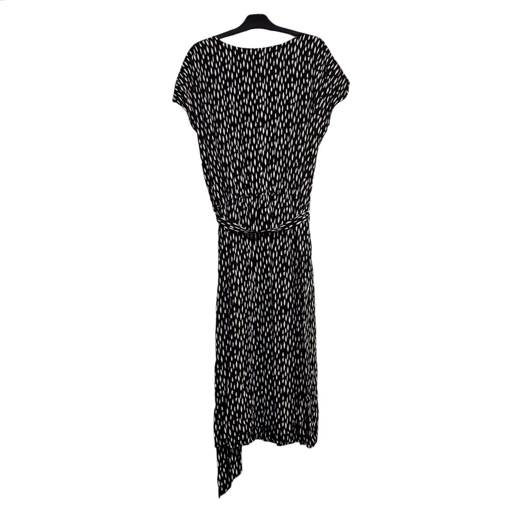 Velvet Velvet by Graham & Spencer Dress Womens Short Sleeve V-Neck Knee Length Wrap Black Small Size 28" / US 6 / IT 42 - 4 Thumbnail