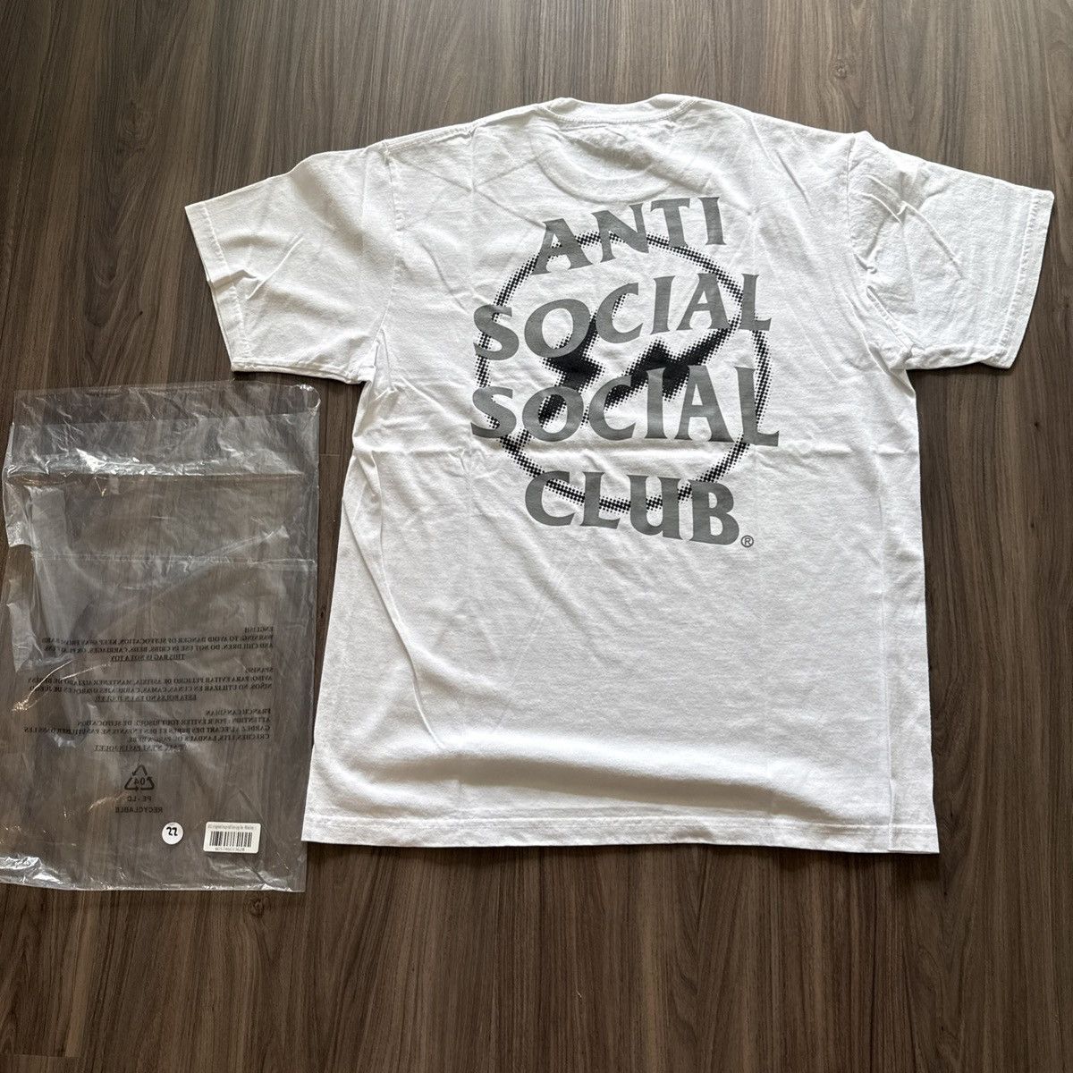 Anti Social Social Club × Fragment Design Anti Social Social Club x Fragment Tee White Black Size L Size US L / EU 52-54 / 3 - 4 Thumbnail