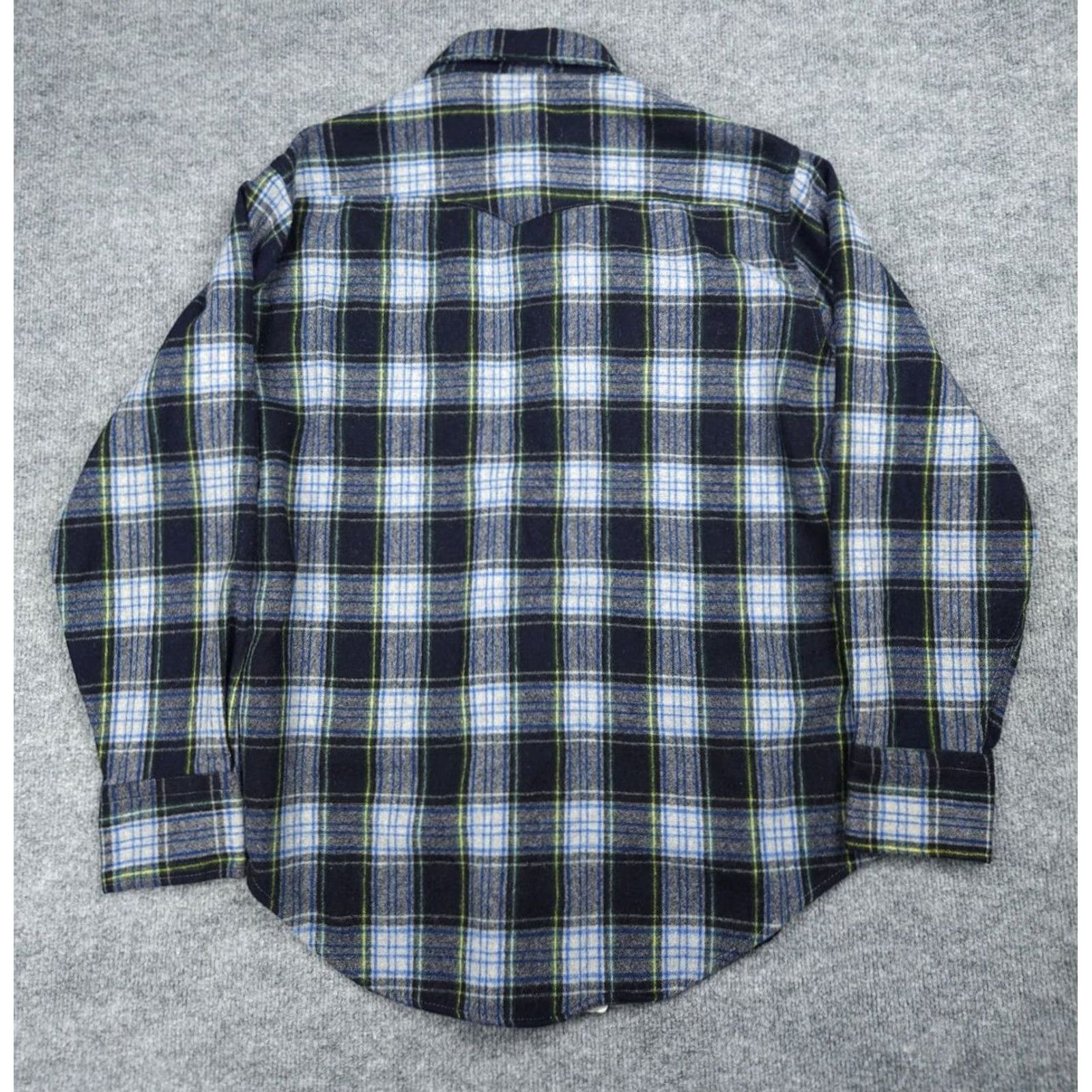 Vintage VINTAGE Mervyn's Pearl Snap Shirt Men's Large Plaid WOOL BLEND Size US L / EU 52-54 / 3 - 4 Thumbnail