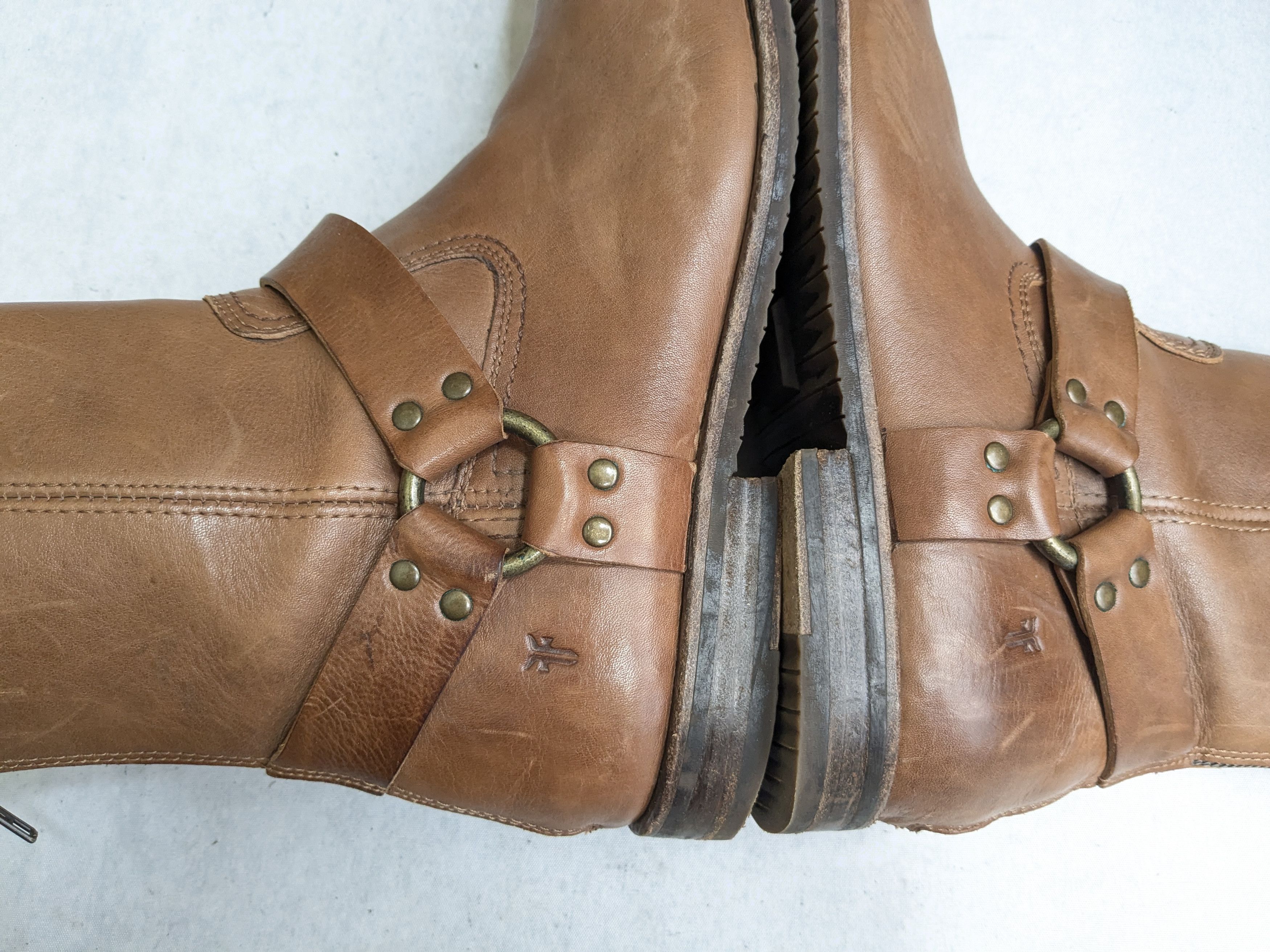 Frye Frye Harness Boots Brown 10.5 Leather Buckle Strap Size US 10.5 / EU 43-44 - 10 Thumbnail