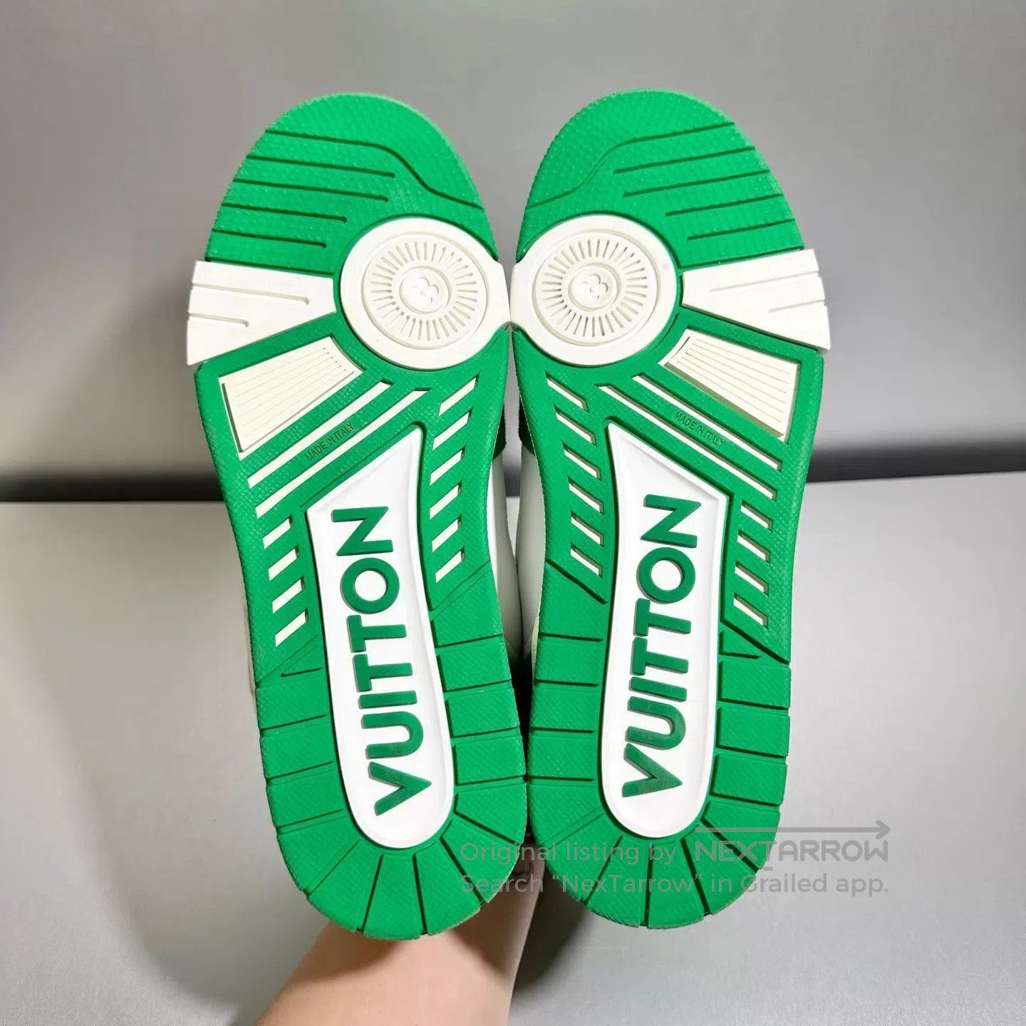 Louis Vuitton Green and White Lowtop Sneakers Size 9. Size US 9 / EU 42 - 7 Thumbnail