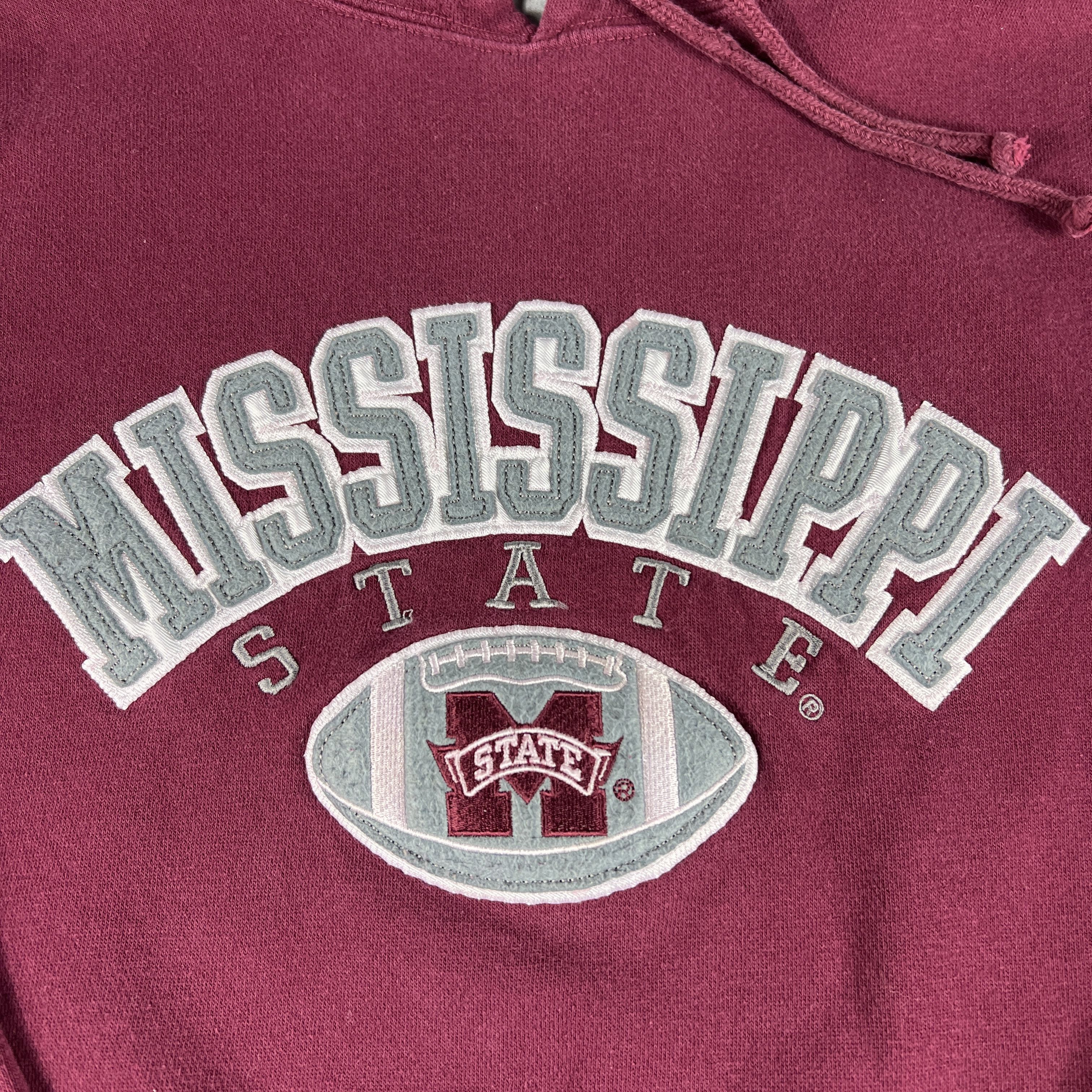 J. America × NCAA Y2K Mississippi State Bulldogs Sweatshirt Red Faded Hoodie Size US L / EU 52-54 / 3 - 2 Thumbnail