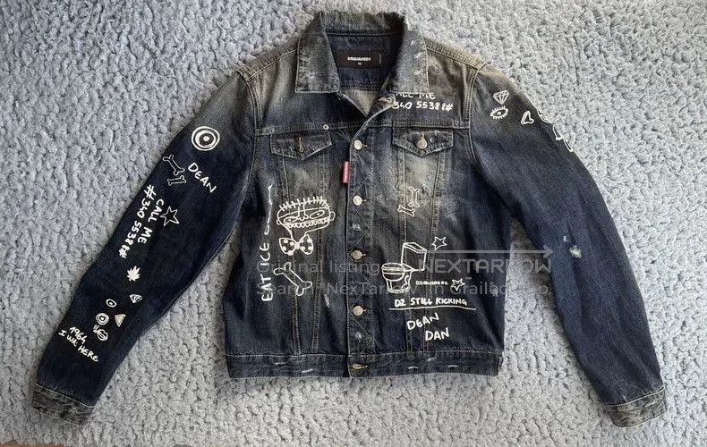 Dsquared2 DSquared2 Denim Jacket Graffiti Monster. Size US L / EU 52-54 / 3 - 1 Thumbnail