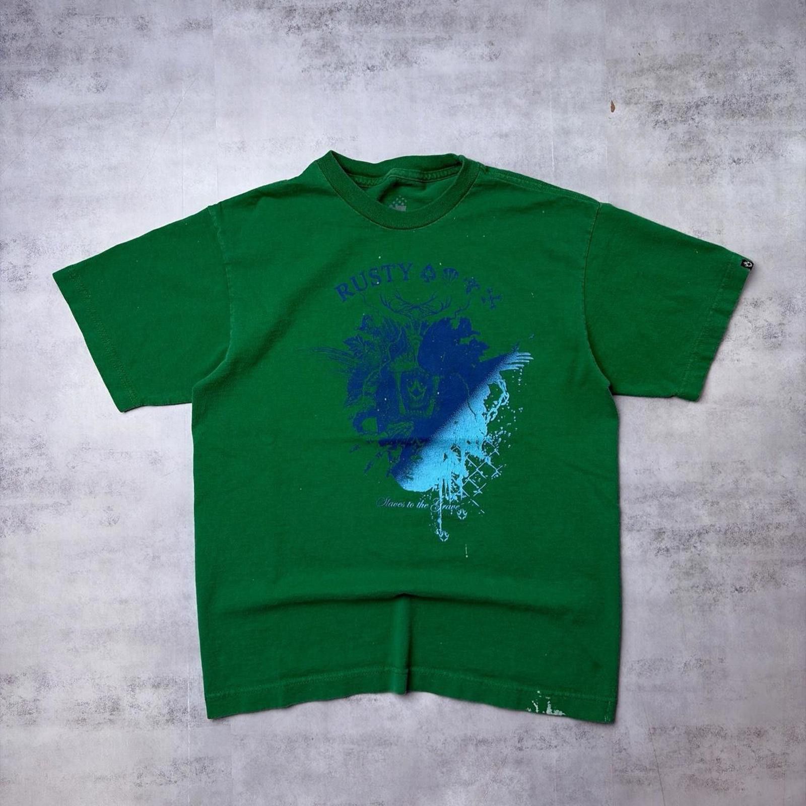 Rusty Y2K Green Rusty Grunge Skater Surf T-Shirt Size US XS / EU 42 / 0 - 1 Thumbnail