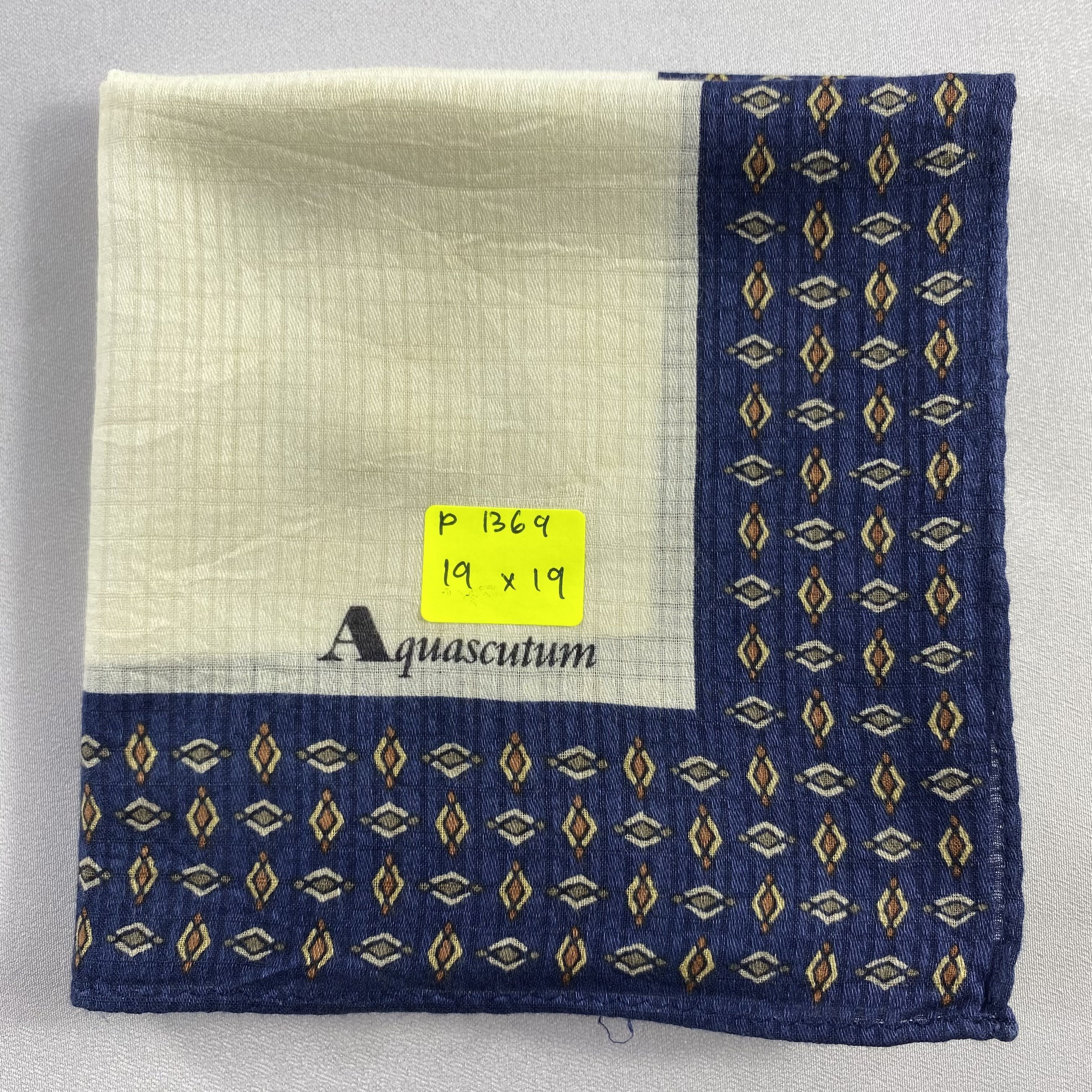 Aquascutum × Vintage Aquascutum Handkerchief / Neckerchief / Bandana-P1369 Size ONE SIZE - 5 Thumbnail