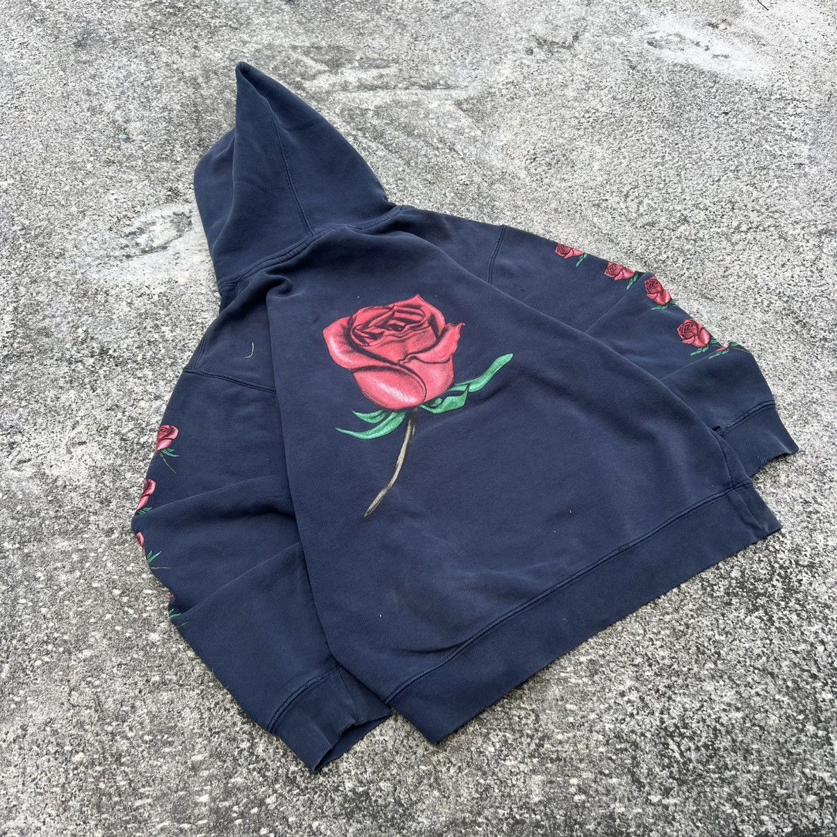 OBEY” DISTRESS ROSE PRINT HOODIE