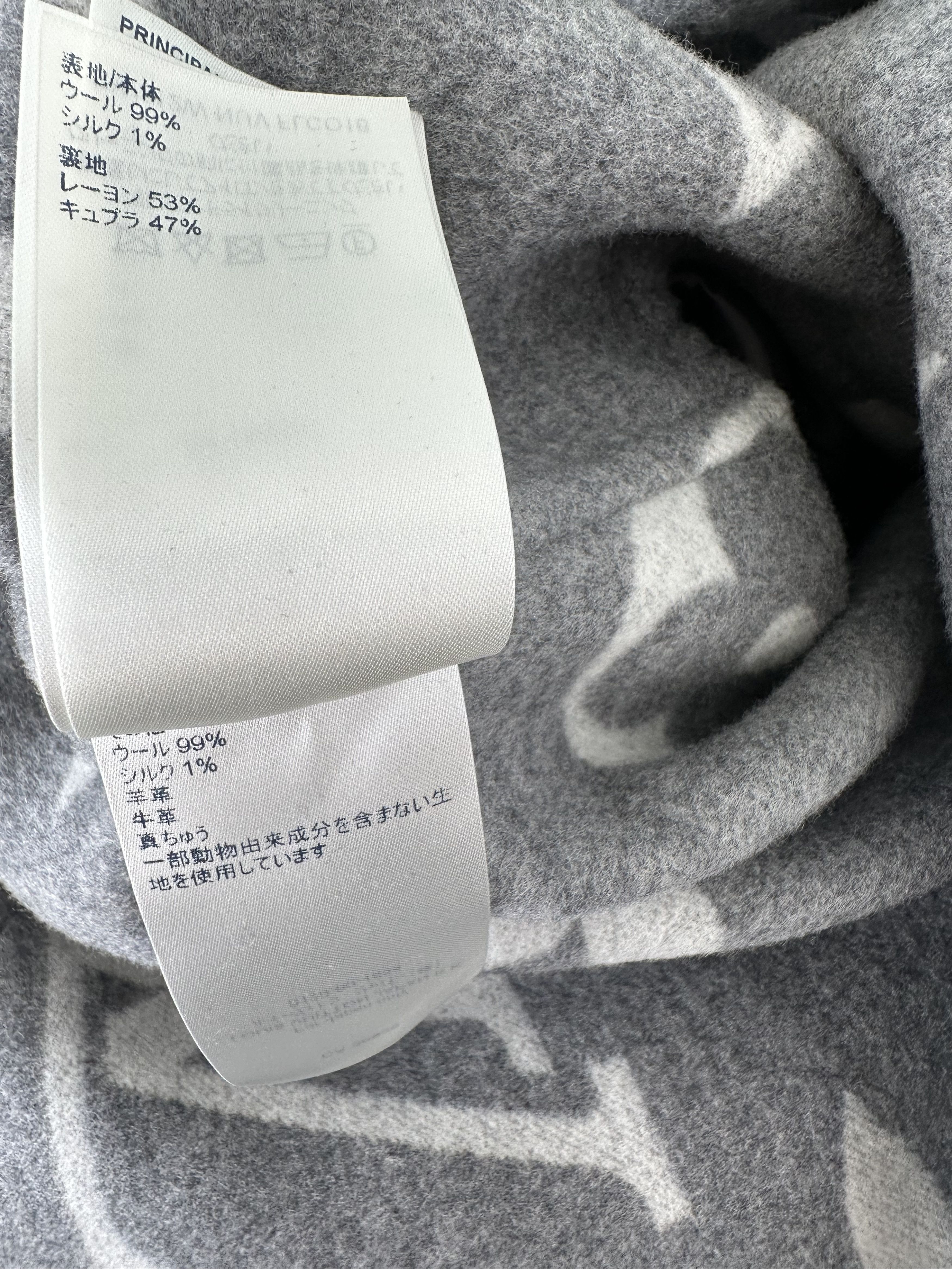 Louis Vuitton Louis Vuitton Grey & White Monogram Women's Peacoat Size L / US 10 / IT 46 - 6 Thumbnail