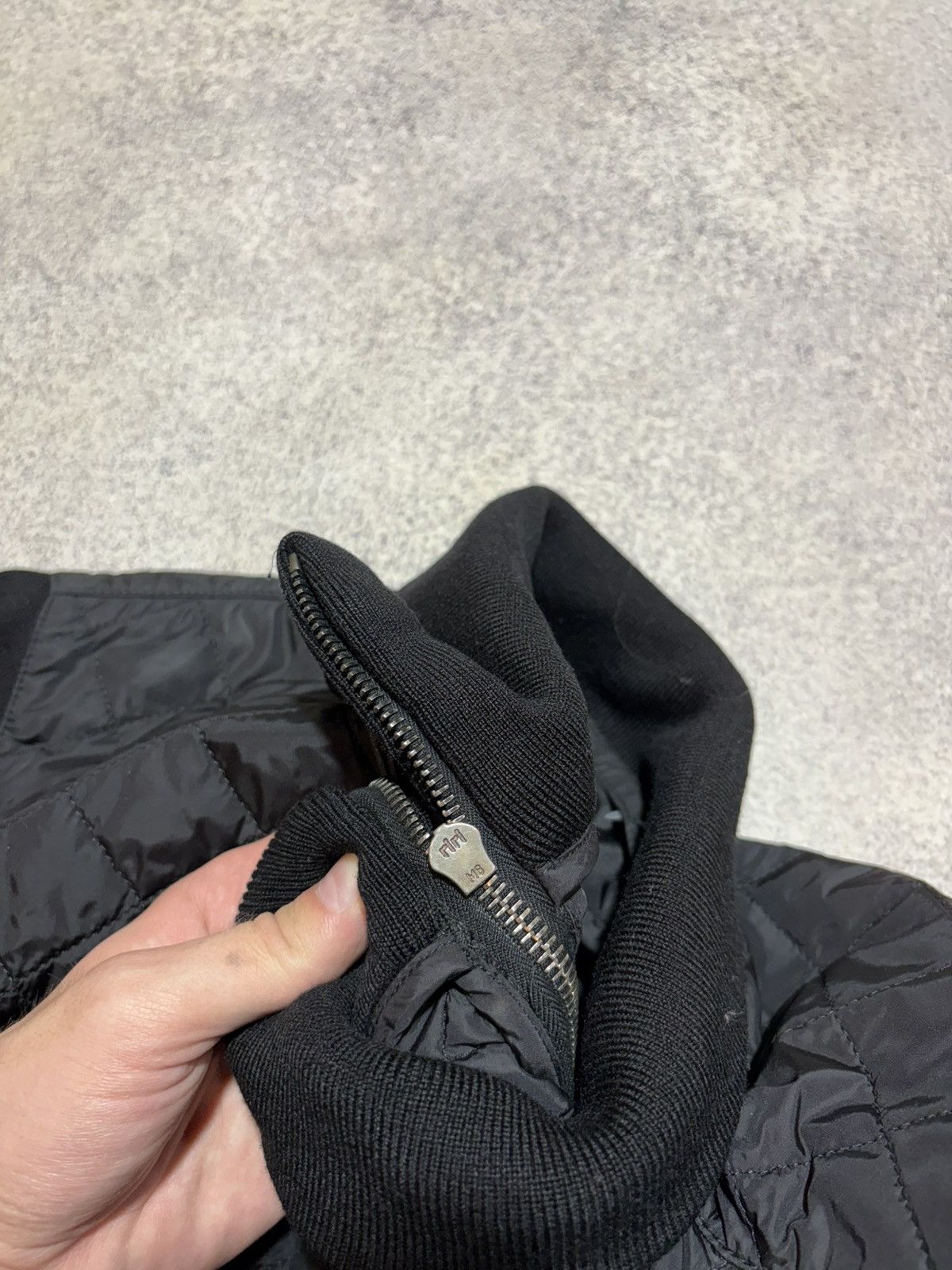 Prada Prada Nylon Jacket Quilted Knit Switching Wool 52 Black Size US XL / EU 56 / 4 - 13 Thumbnail