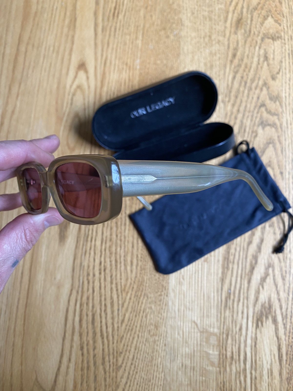 Our Legacy SAMHAIN - Clear Rose Lens Sunglasses Size ONE SIZE - 3 Thumbnail