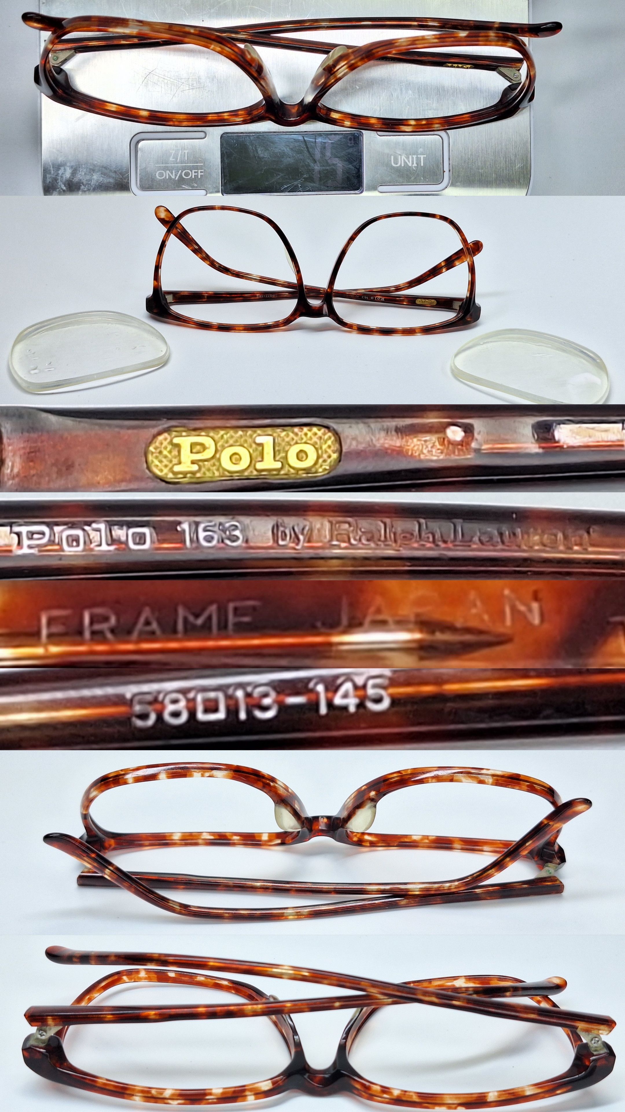 Polo Ralph Lauren Polo Ralph Lauren 163 Slim Tortoise Eyeglasses Vintage Frame Size ONE SIZE - 5 Thumbnail