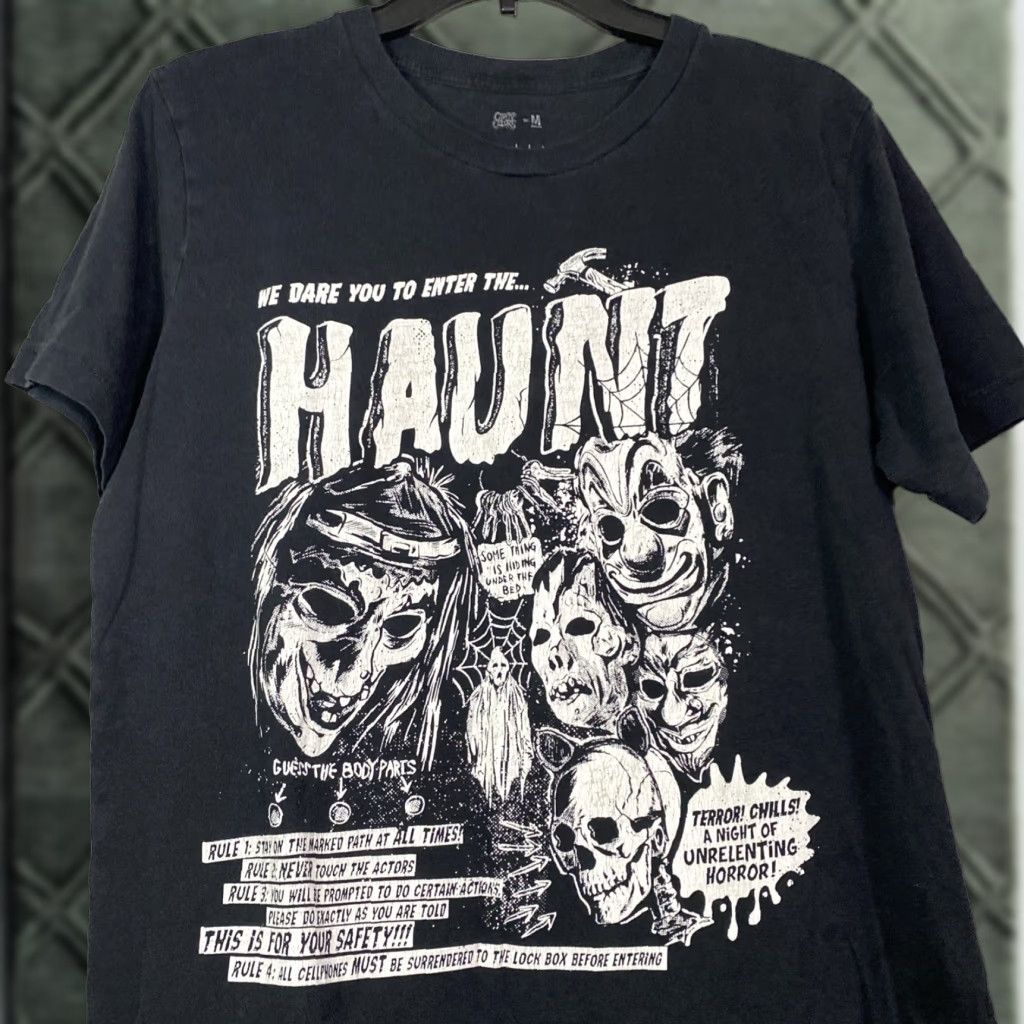 Vintage Haunt T-Shirt Haunt Movie Promo Adult Medium Black Shirt Halloween Mens 20x27 Promo Haunt House M Size US M / EU 48-50 / 2 - 1 Thumbnail