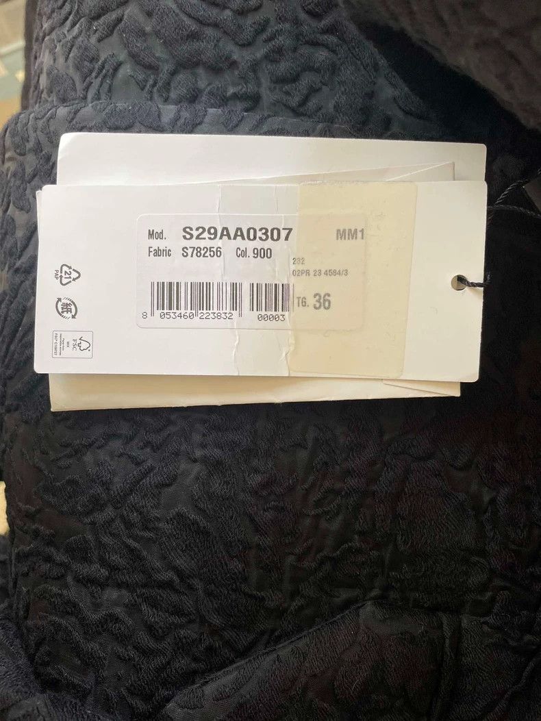 Maison Margiela Maison Margiela Size 36 Black dark floral laccad single-bre Size US XS / EU 42 / 0 - 3 Thumbnail