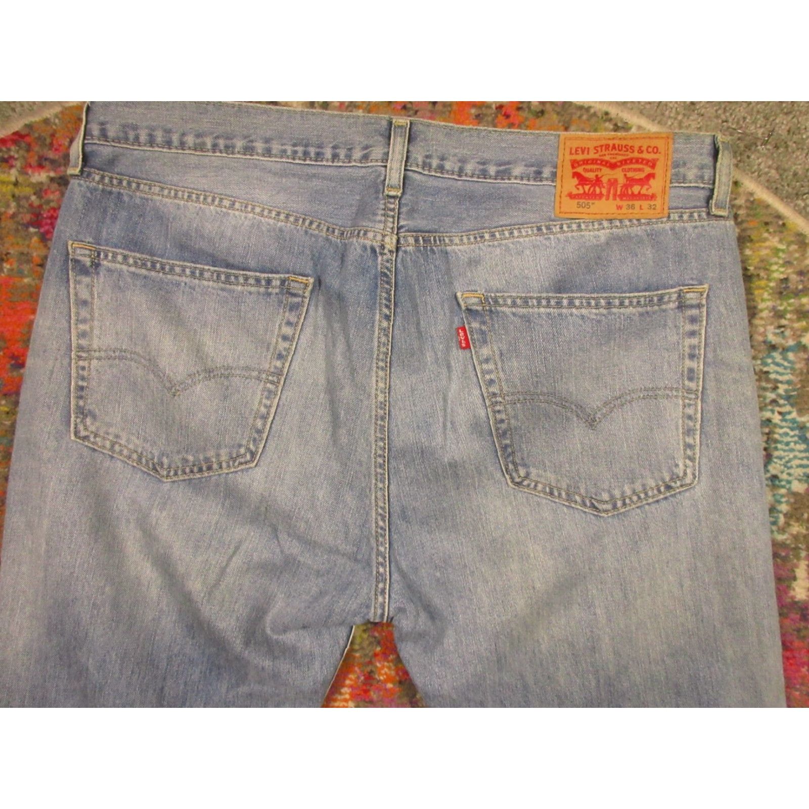 Levi's LEVIS 501 Jeans 38x32* Original Fit Denim Pants Mens Wash Classic Button Fly Jeans 5-Pocket Design Medium Blue9 Mens Size US 38 / EU 54 - 3 Thumbnail