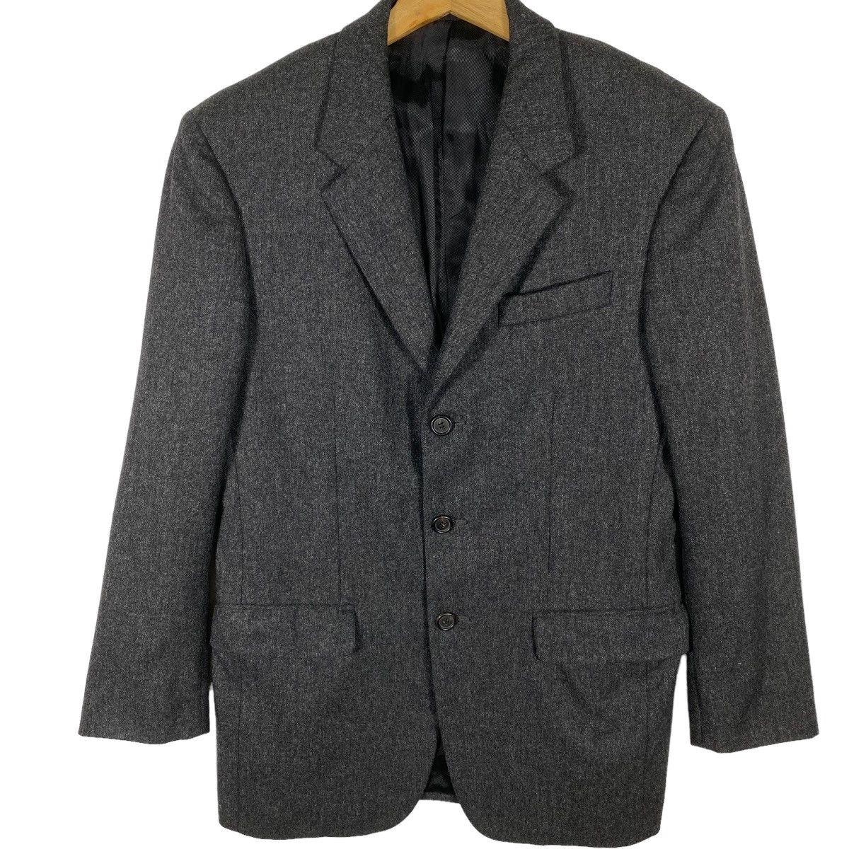 Prada × Vintage Vintage Prada Wool Blazer Size 46 Dark Grey Colour Size 46R - 4 Thumbnail