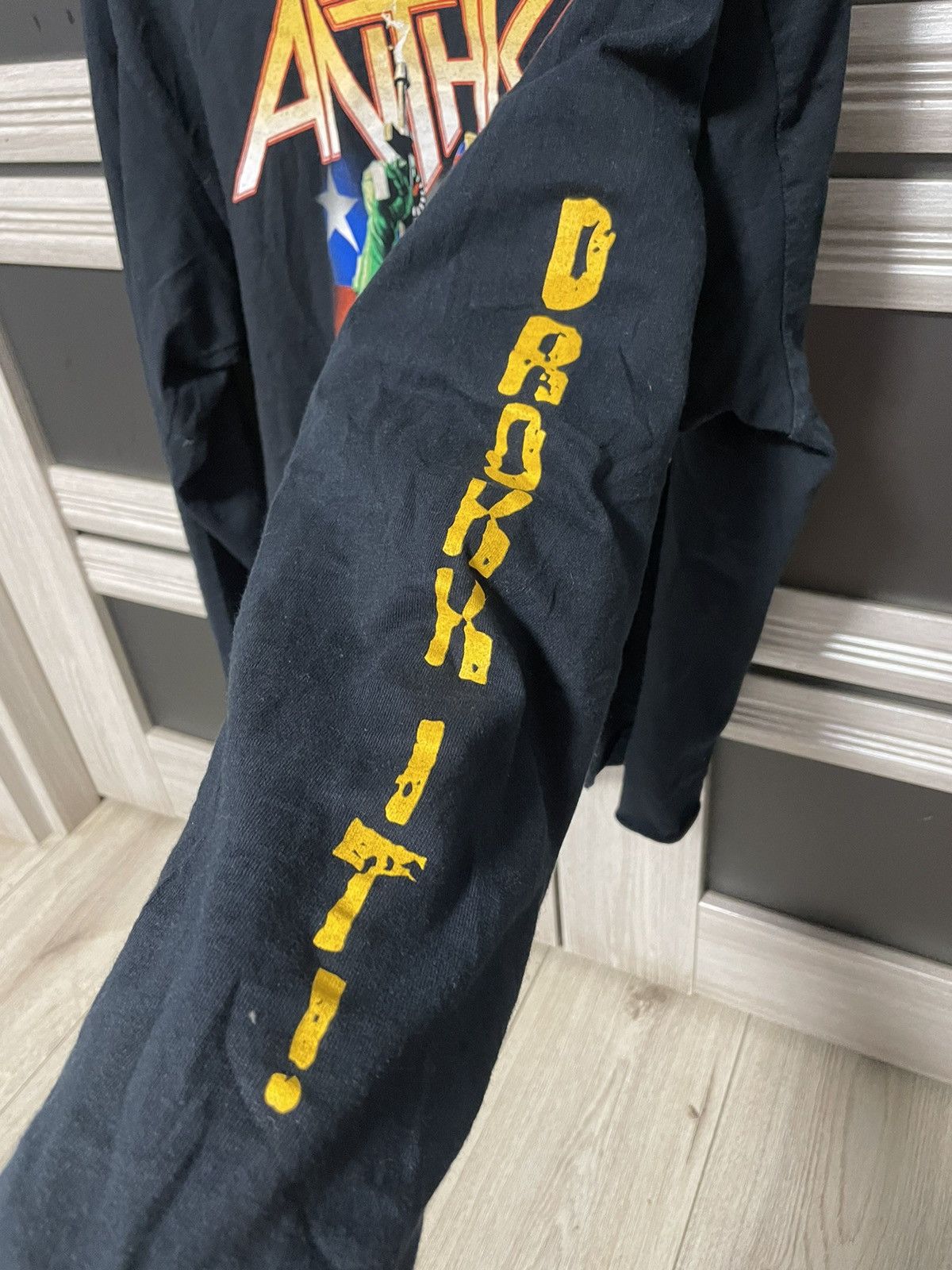 Band Tees Vintage Anthrax I Am The Law Rock It Longsleeve Tee L Size US L / EU 52-54 / 3 - 12 Thumbnail