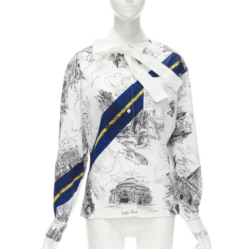 Philosophy di Lorenzo Serafini PHILOSOPHY DI LORENZO SERAFINI white landmark illustration cotton shirt IT38 XS Size XS / US 0-2 / IT 36-38 - 1 Thumbnail