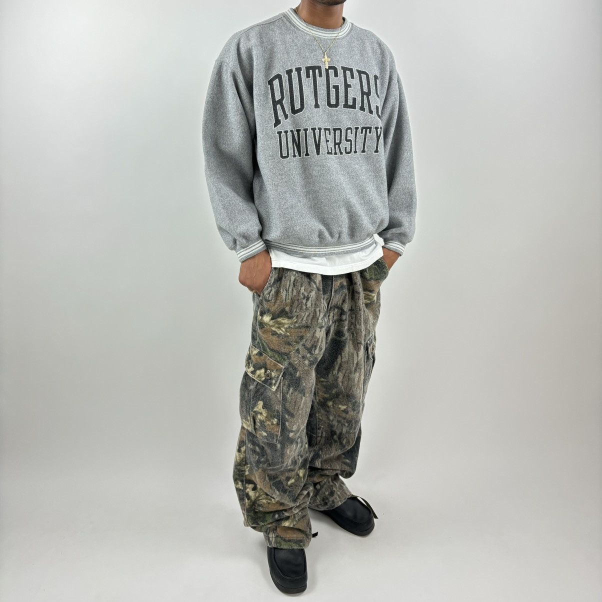 Gear for Sports vintage 90s RUTGERS UNIVERSITY college Spellout sweatshirt Size US XL / EU 56 / 4 - 3 Thumbnail