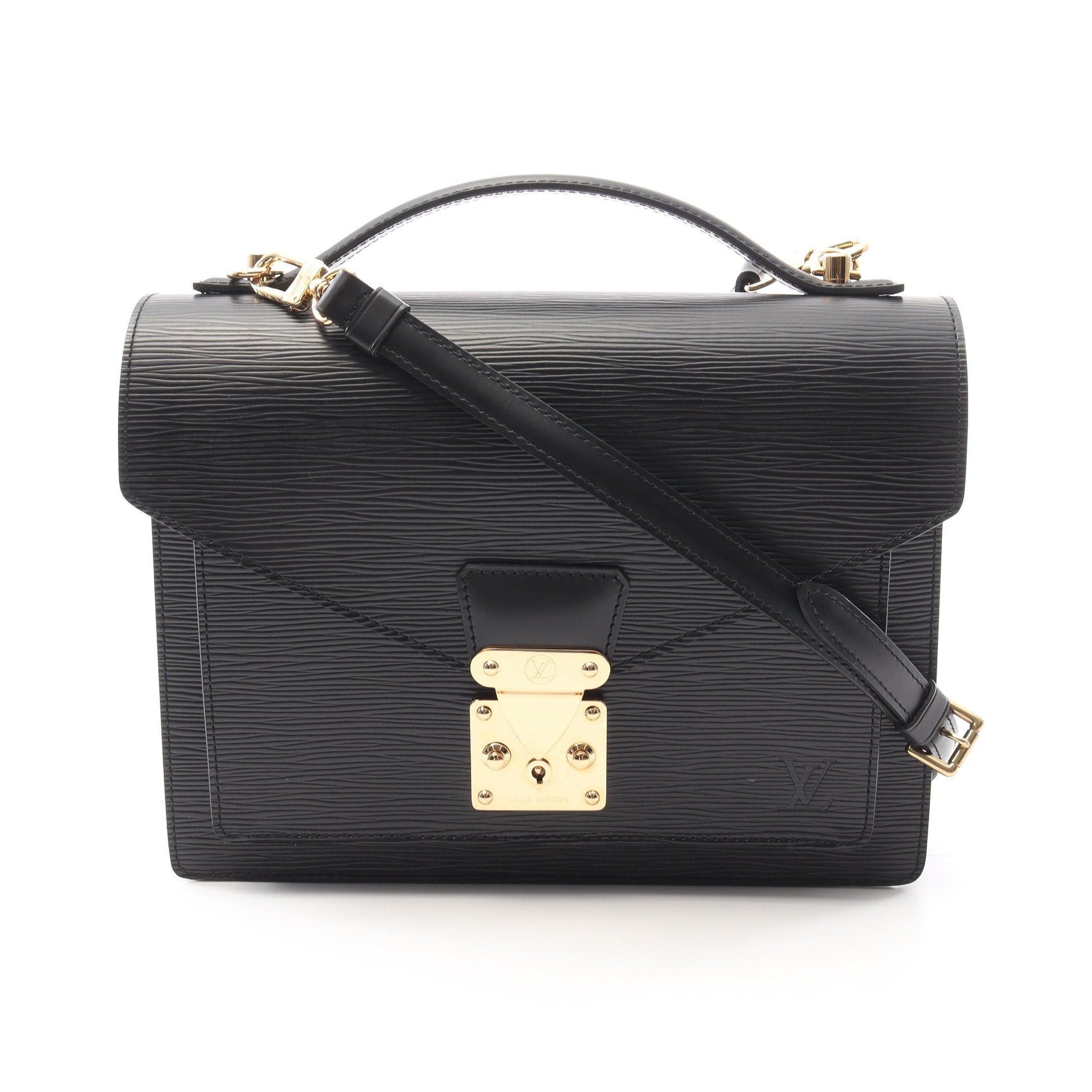 Louis Vuitton Louis Vuitton Monceau Epi Noir Handbag Leather Black Size ONE SIZE - 1 Thumbnail