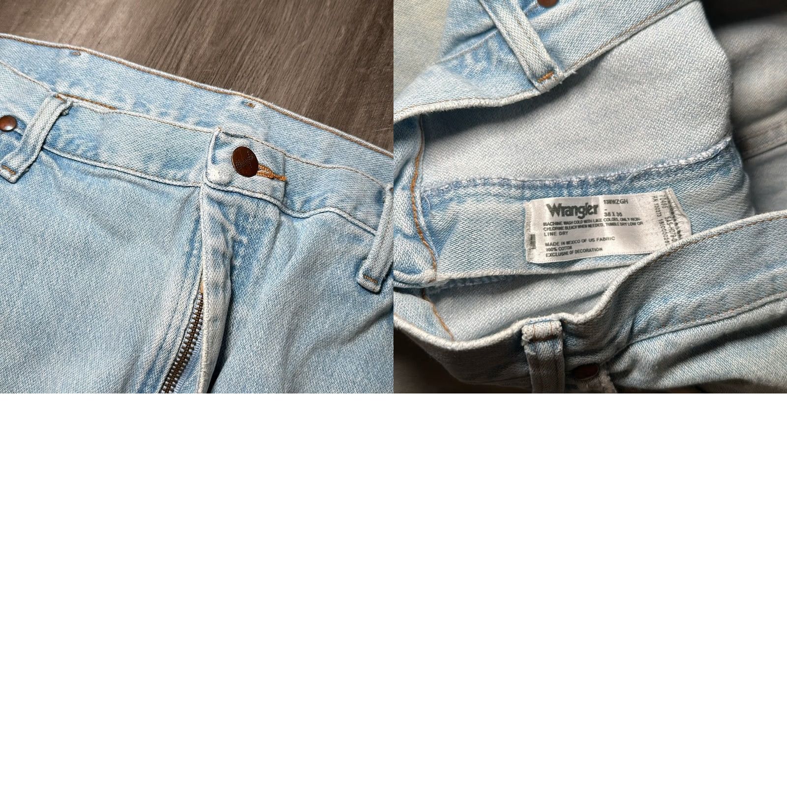 Wrangler VINTAGE Wrangler Cowboy Cut Original Fit Painters Work Jeans - 38x36 Mens Blue Jeans Size US 38 / EU 54 - 8 Thumbnail