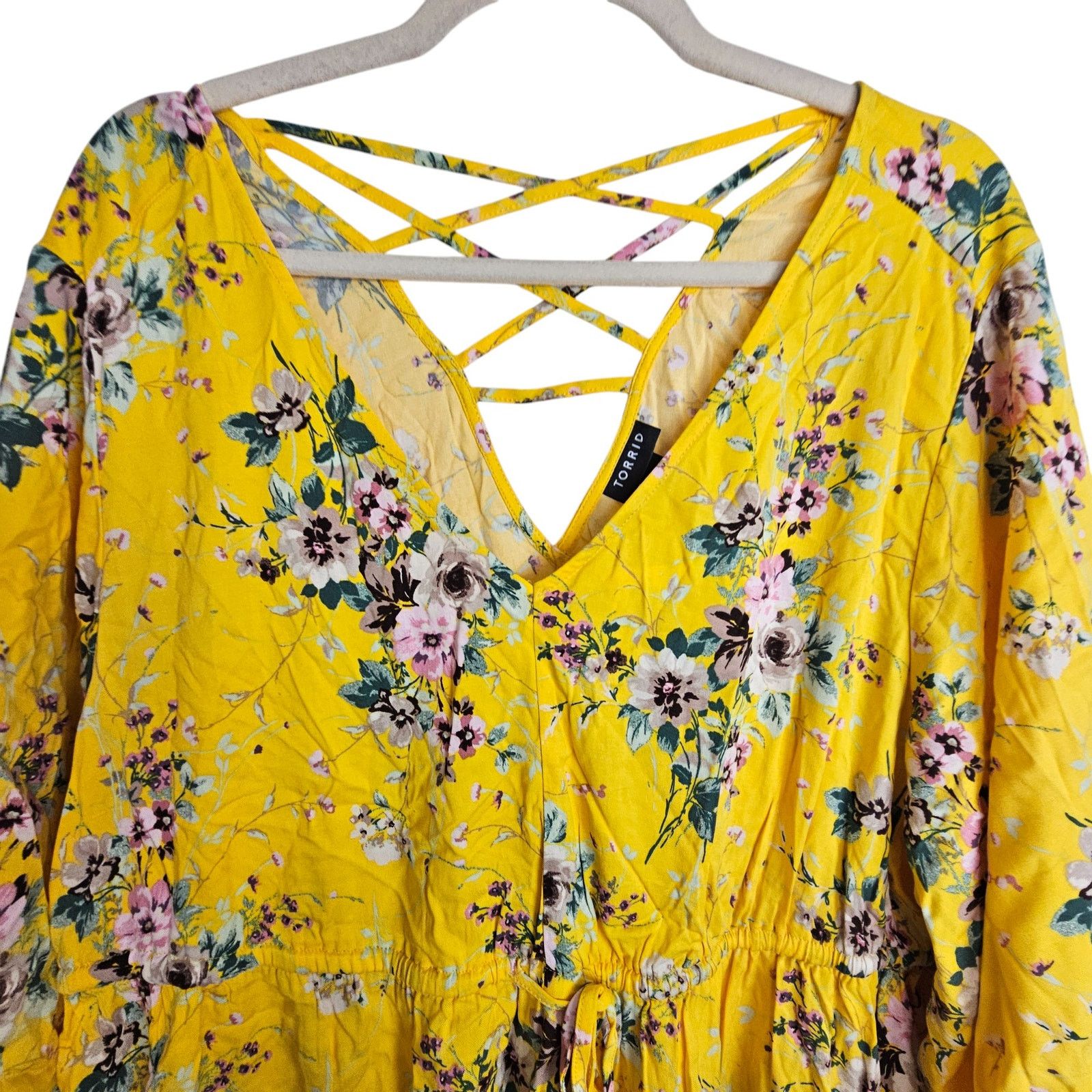 Torrid Torrid Floral Challis Babydoll Top Plus Size 2X Sharkbite Size XXL / US 16-18 / IT 52-54 - 2 Thumbnail