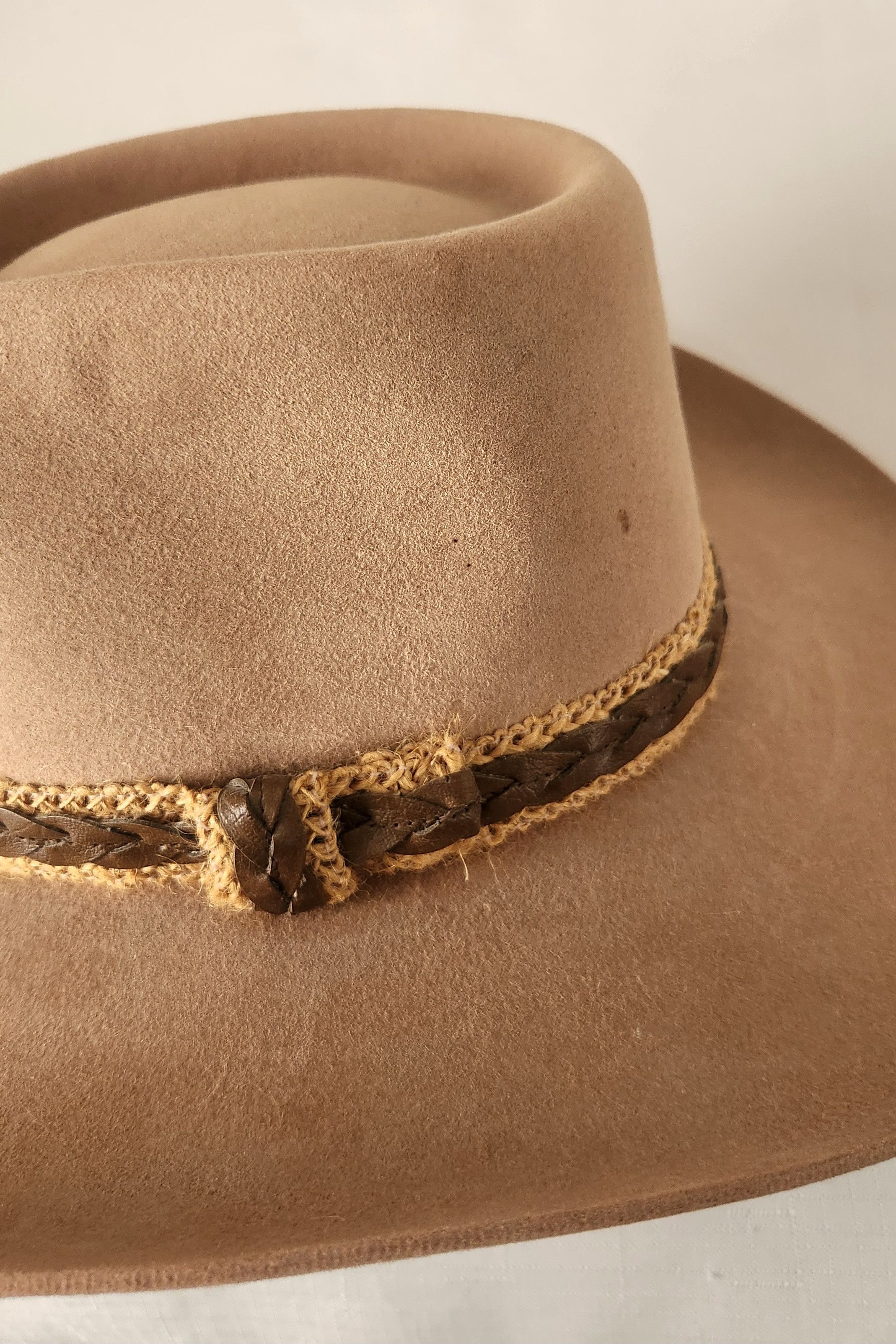 Vintage Longhorn Vintage Cowboy Felt Hat 3X Beaver size 6 7/8 Brown Size ONE SIZE - 5 Thumbnail