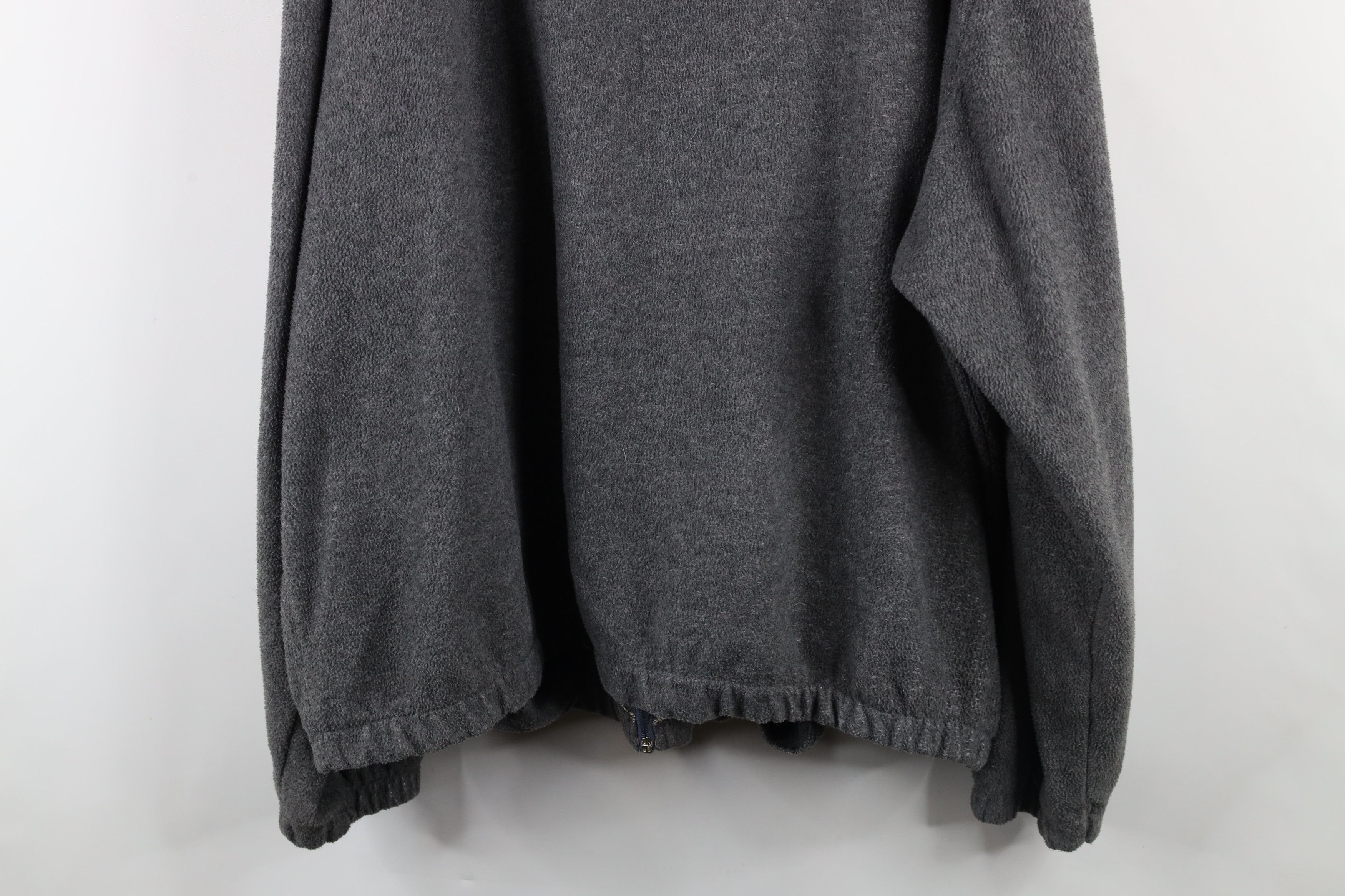 Vintage Vintage 90s Streetwear Blank Fleece Full Zip Hoodie Gray Size US XXL / EU 58 / 5 - 12 Thumbnail