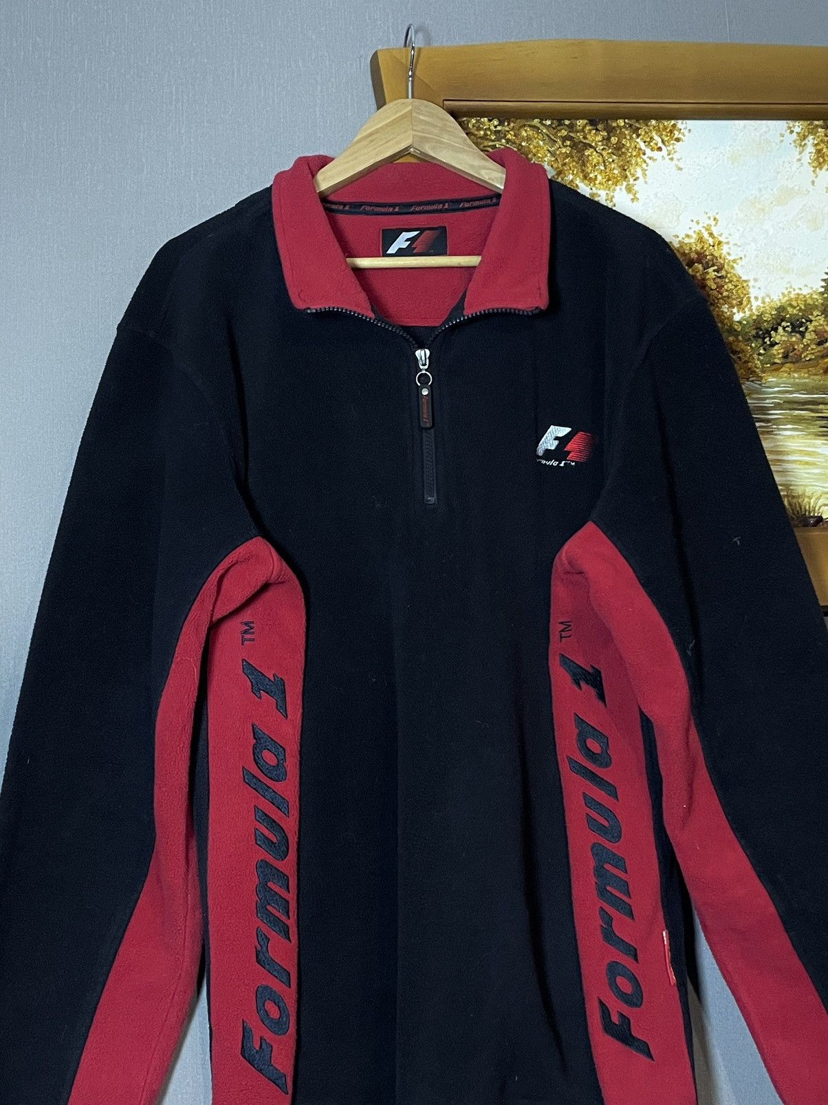 Formula 1 Vintage Formula Uno F1 Racing Fleece Jacket 1/4 Zip Size US XL / EU 56 / 4 - 2 Thumbnail