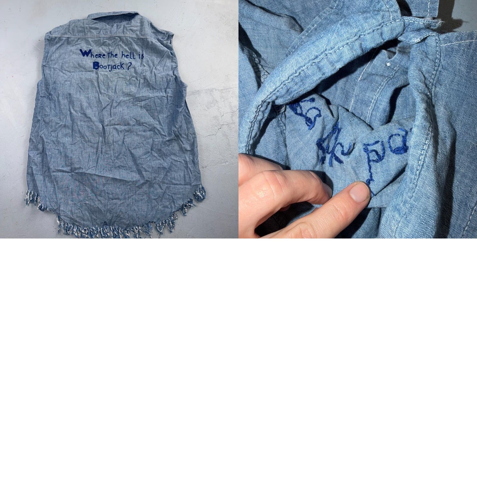 Vintage VINTAGE Big Mac Chambray Work Shirt Sleeveless M 1970s Blue Cotton Mens Womens Boy Girl? Size US M / EU 48-50 / 2 - 8 Thumbnail