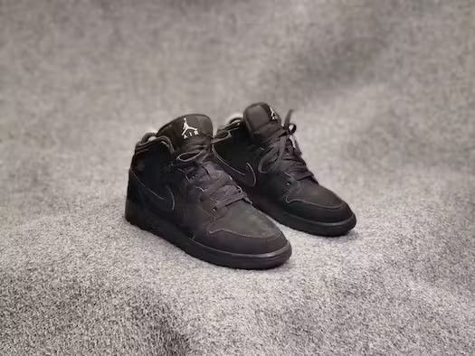 Nike 🔥 Nike Air Jordan 1 Mid GS Black Vintage Hi-Top Sneakers Size US 6.5 / EU 39-40 - 7 Thumbnail