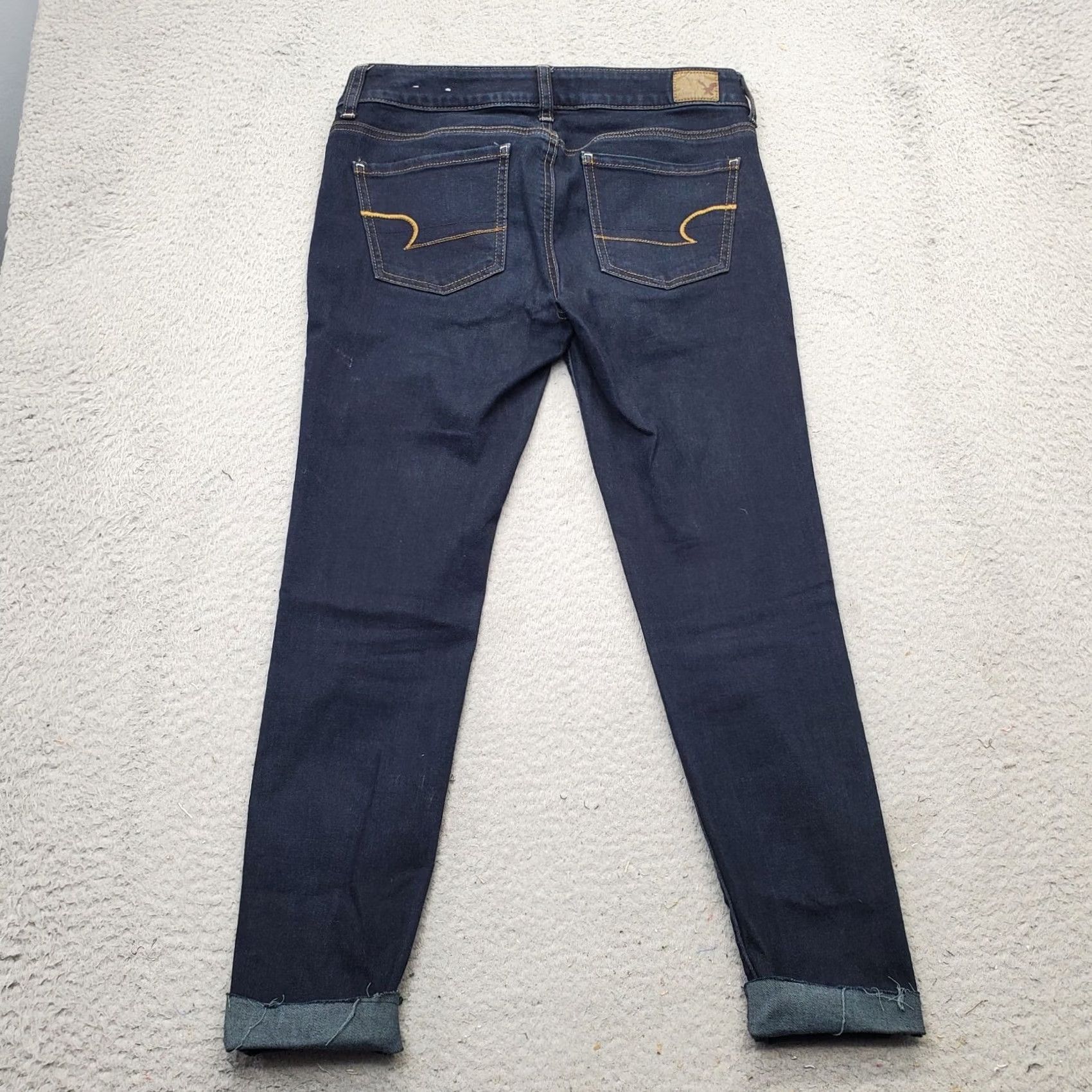 American Eagle Outfitters American Eagle Outfitters Jegging Jeans Women 4 Blue Denim Cotton Stretch Cuffed Size 27" / US 4 / IT 40 - 2 Thumbnail
